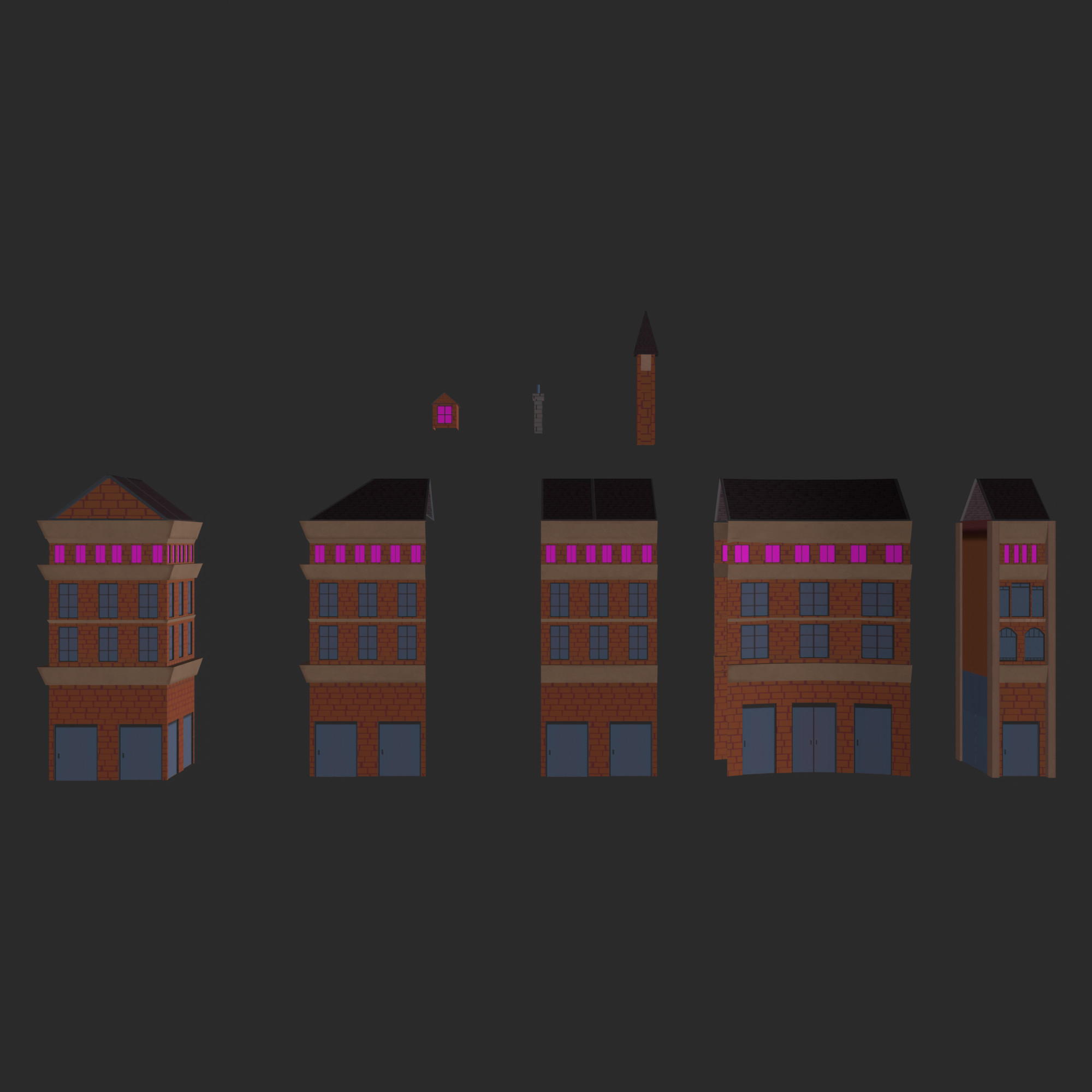 City Main Building Pieces Variation 1
