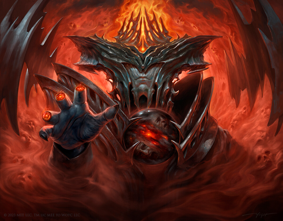 Sauron, the Lidless Eye is one of many illustrations i made for MtG's upcoming set " Lord of the Rings : Tales of Middle Earth ". This was also used as the artwork on the starter kit.
© 2023 MEE LLC. TM lic MEE to WotC LLC
