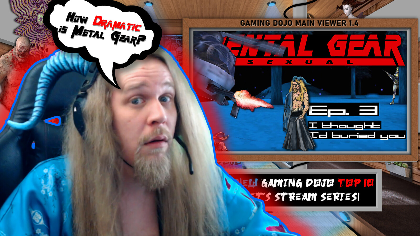 Let's Stream "Mental Gear Sexual" Ep3 Advert Thumbnail | Ronin Yeti Twitch Streaming