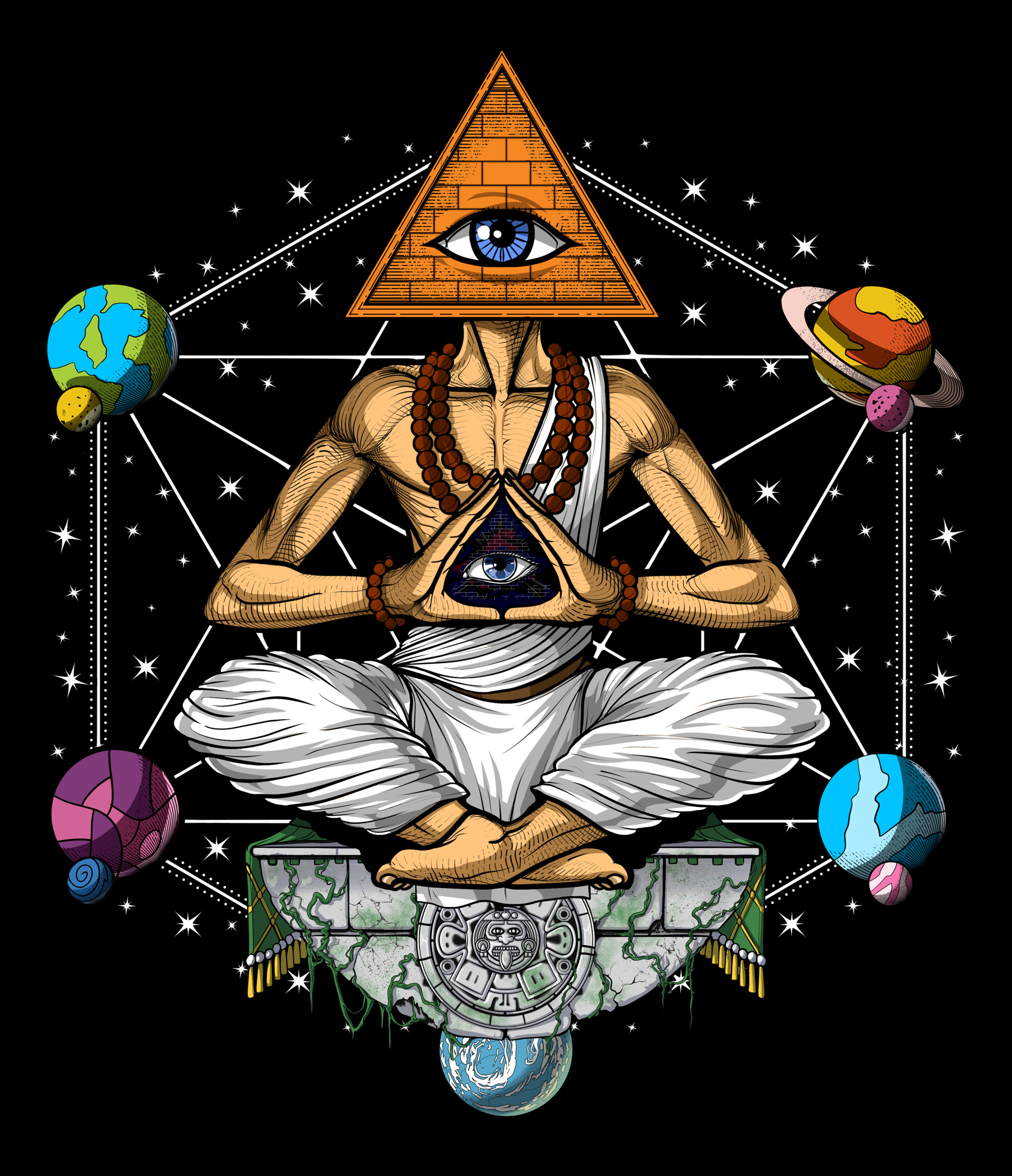 Illuminati Pyramid Drawing