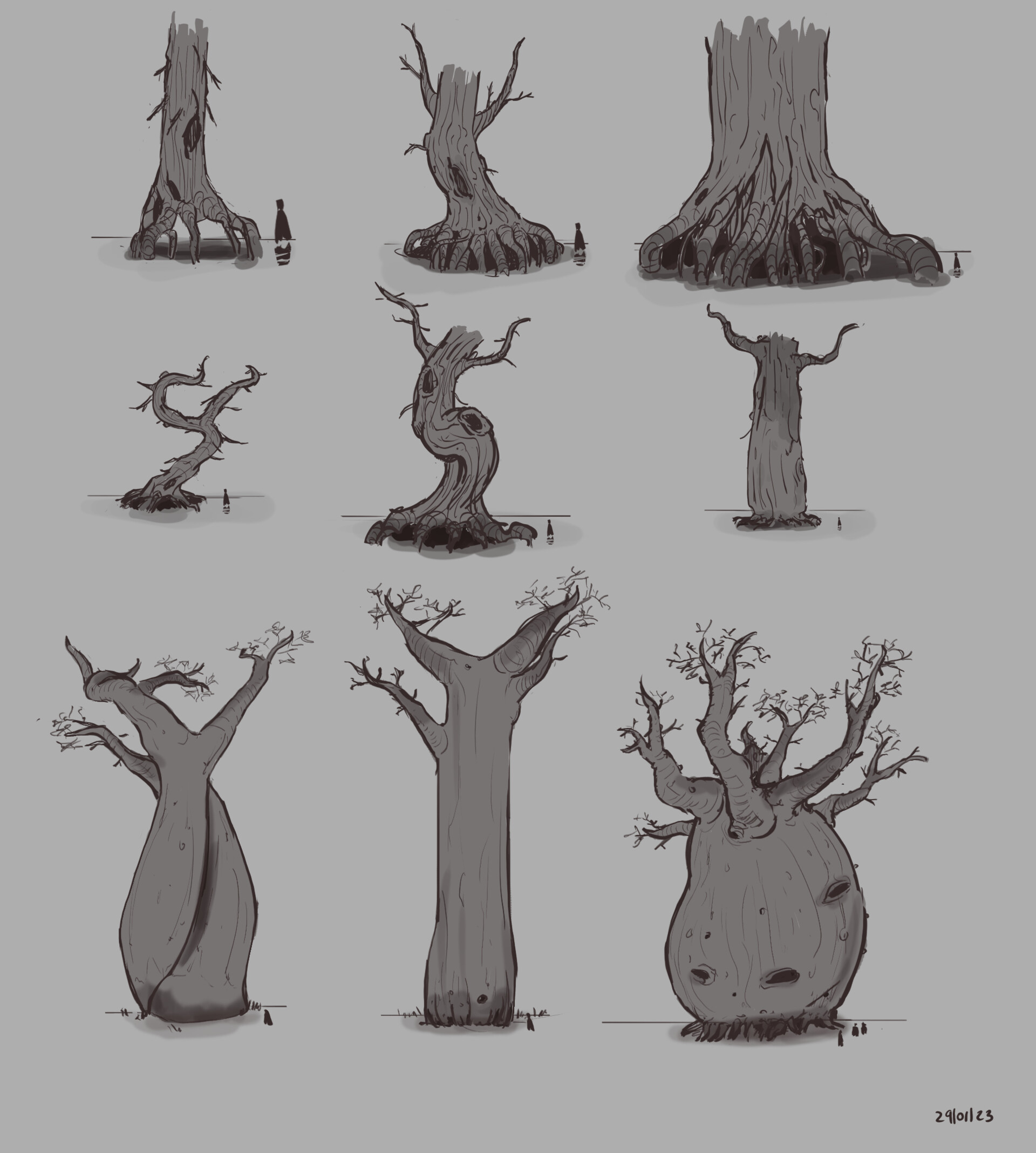 ArtStation - Trees Studies