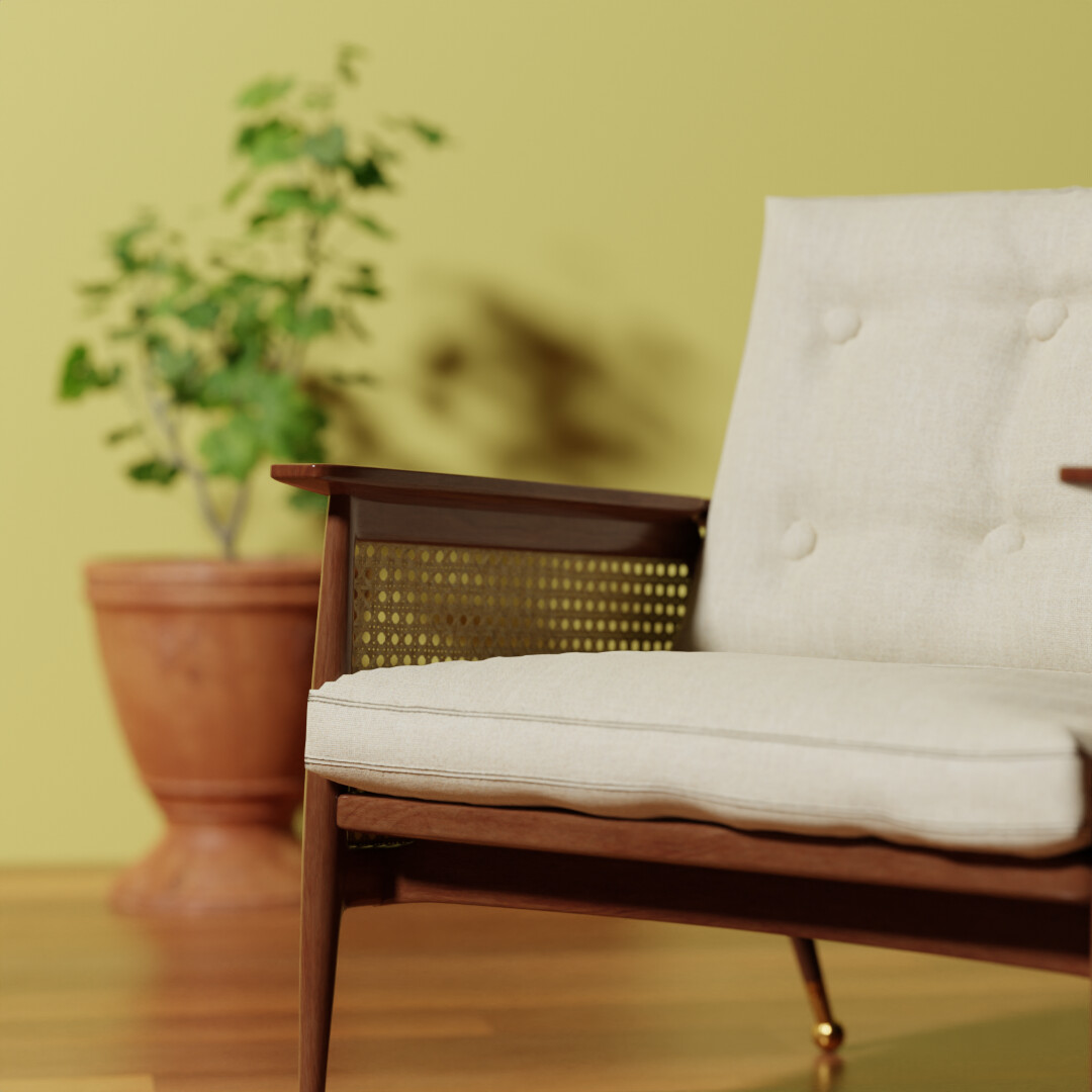 Nadia caned sales accent chair