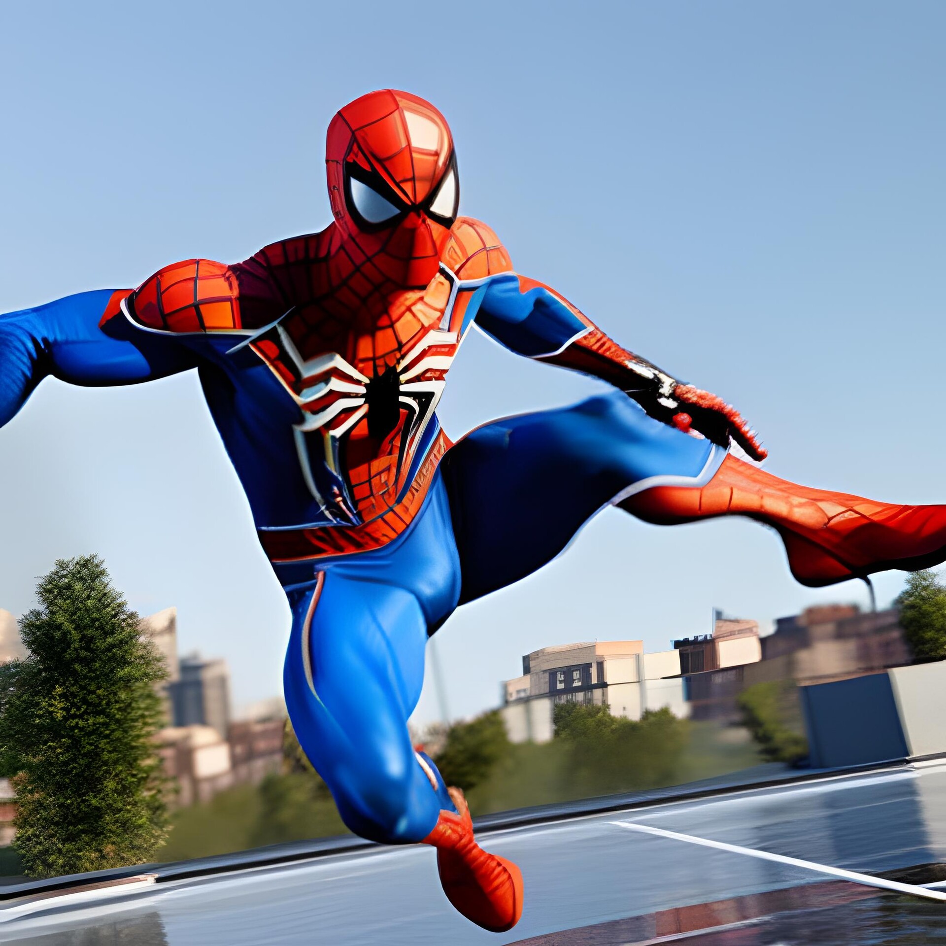 Spiderman Jumping, spiderman, artwork, artist, artstation, superheroes,  digital-art, HD wallpaper | Peakpx