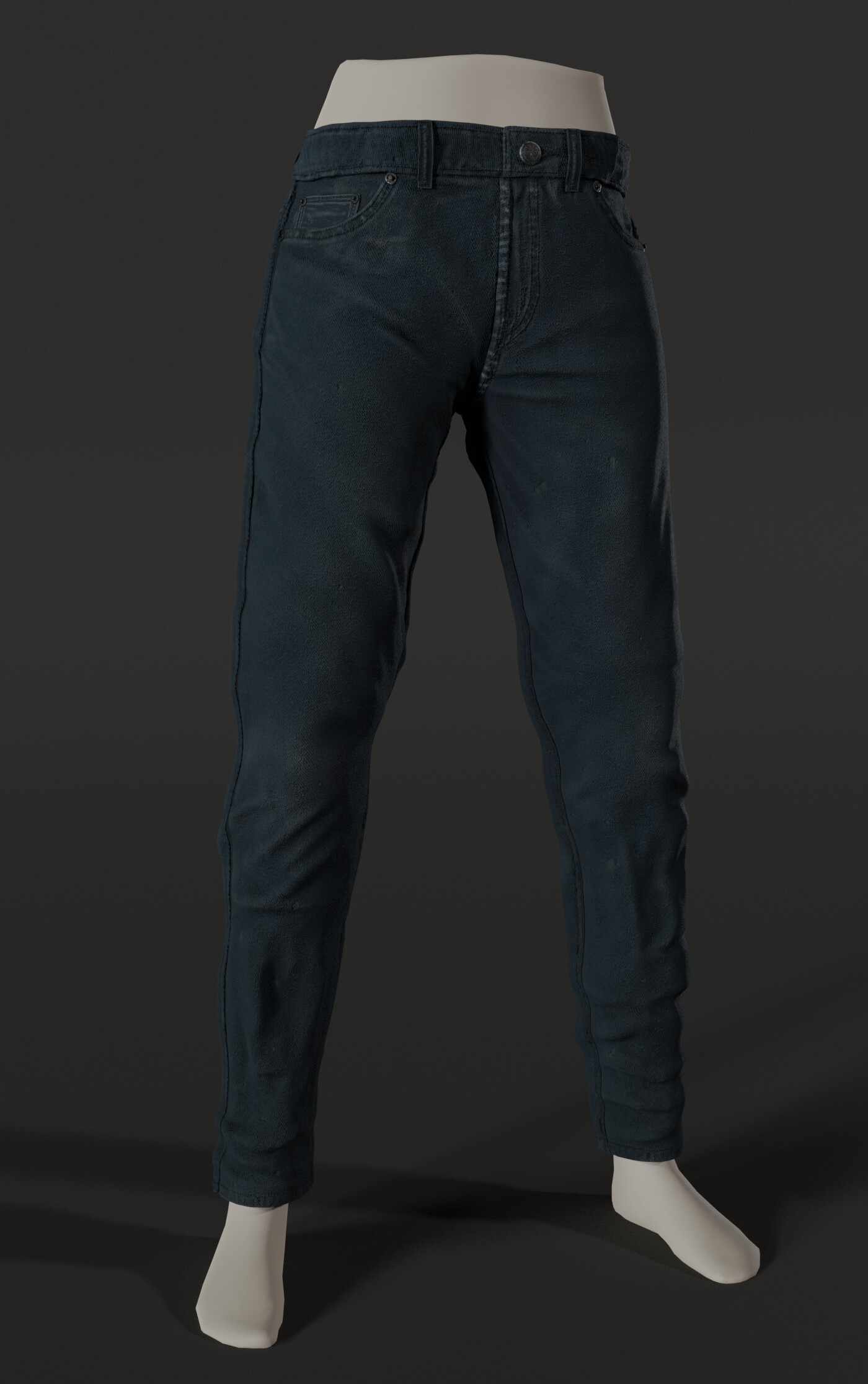 ArtStation - Jeans Denim Pants 3D Blue Grey Normal Maps Render