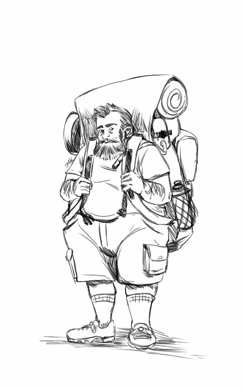 ArtStation - Daily Sketch: Backpacking