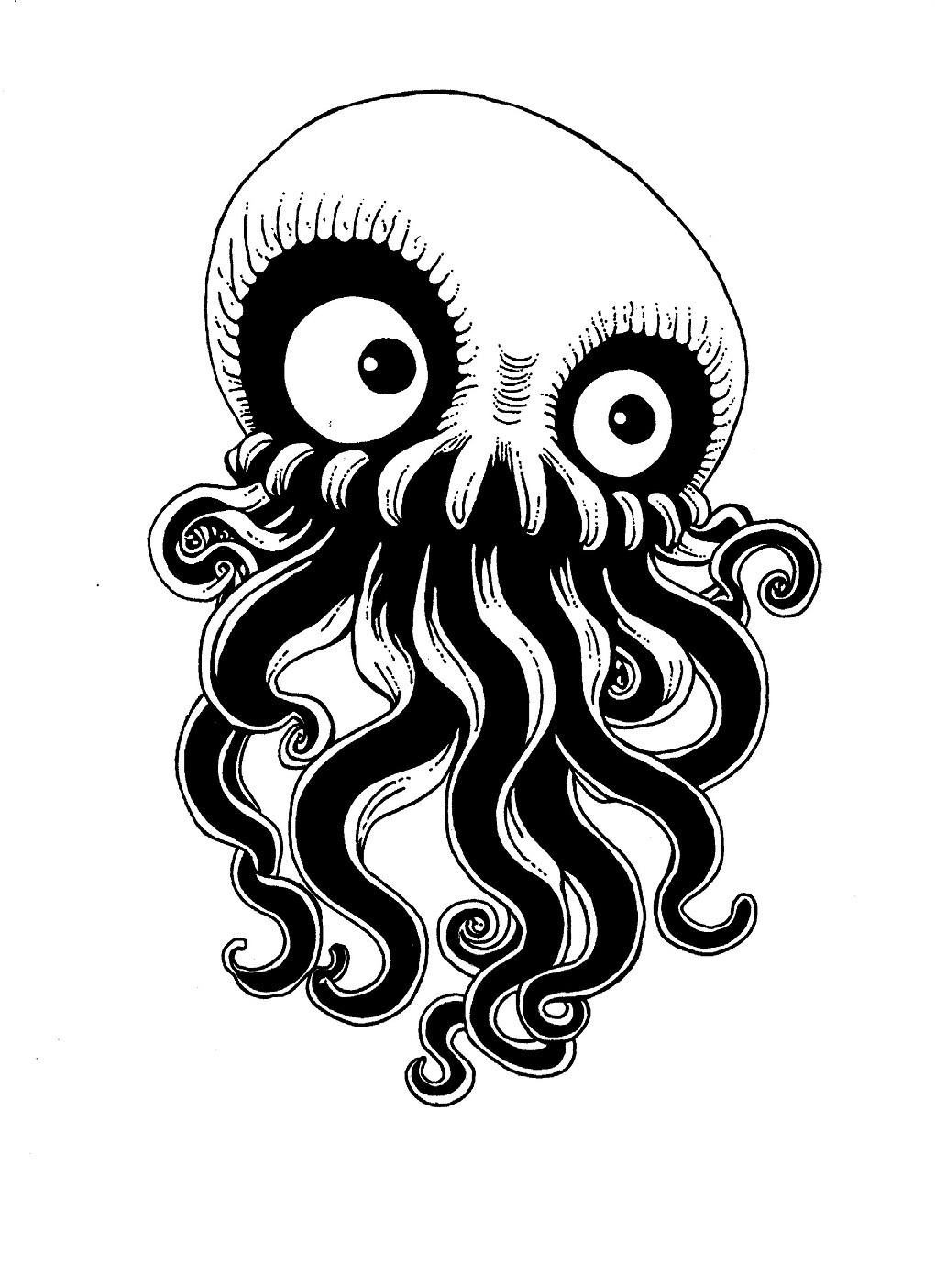 A4, analog ink. A friend to all, Octobuddy. 