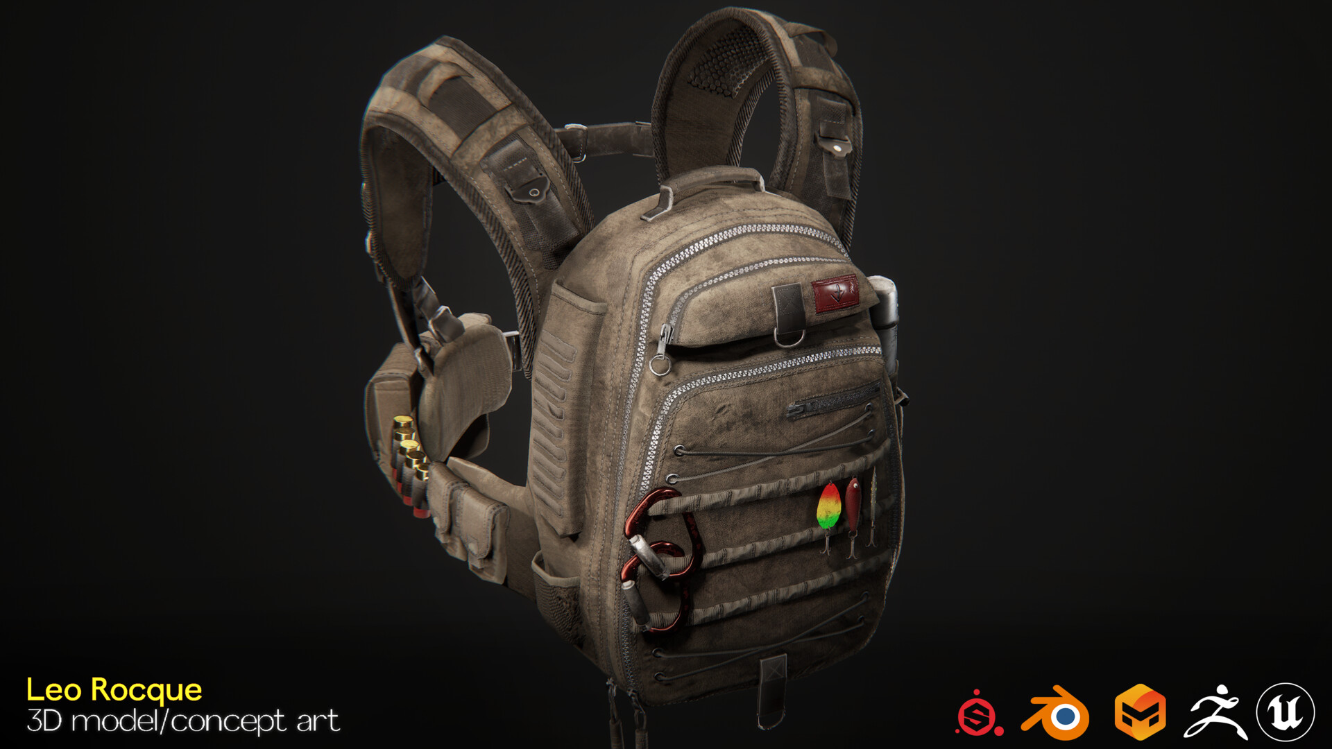 ArtStation - Fisherman's friend - Backpack model