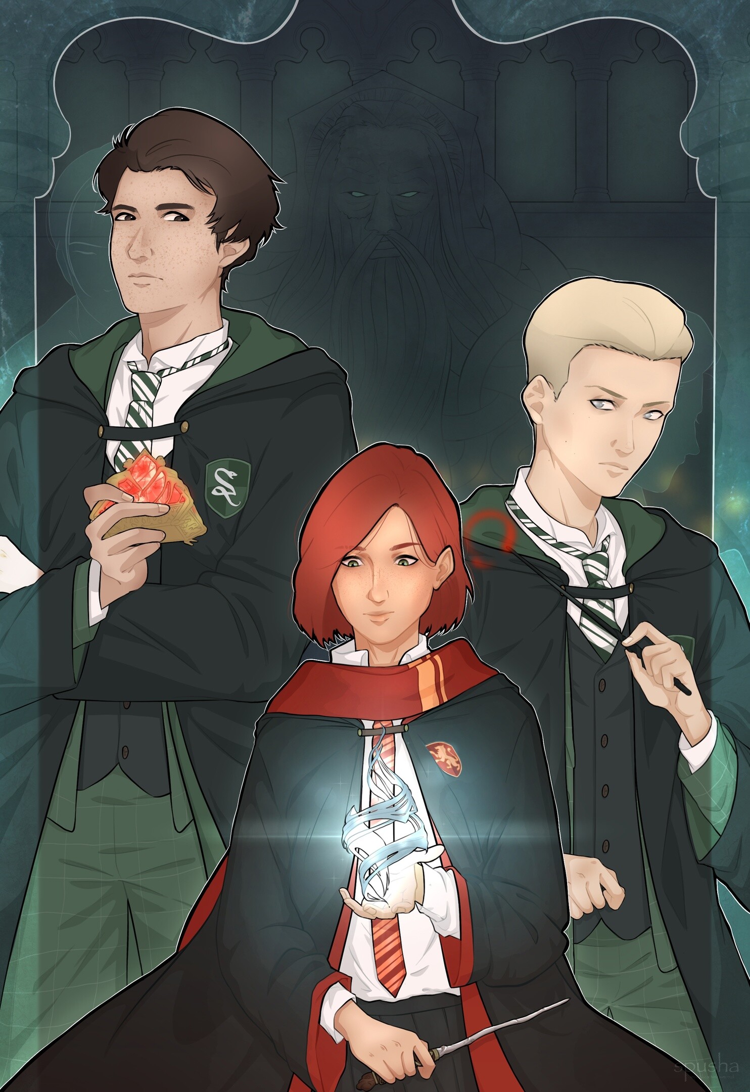 hogwarts legasy fanart, spusha art 