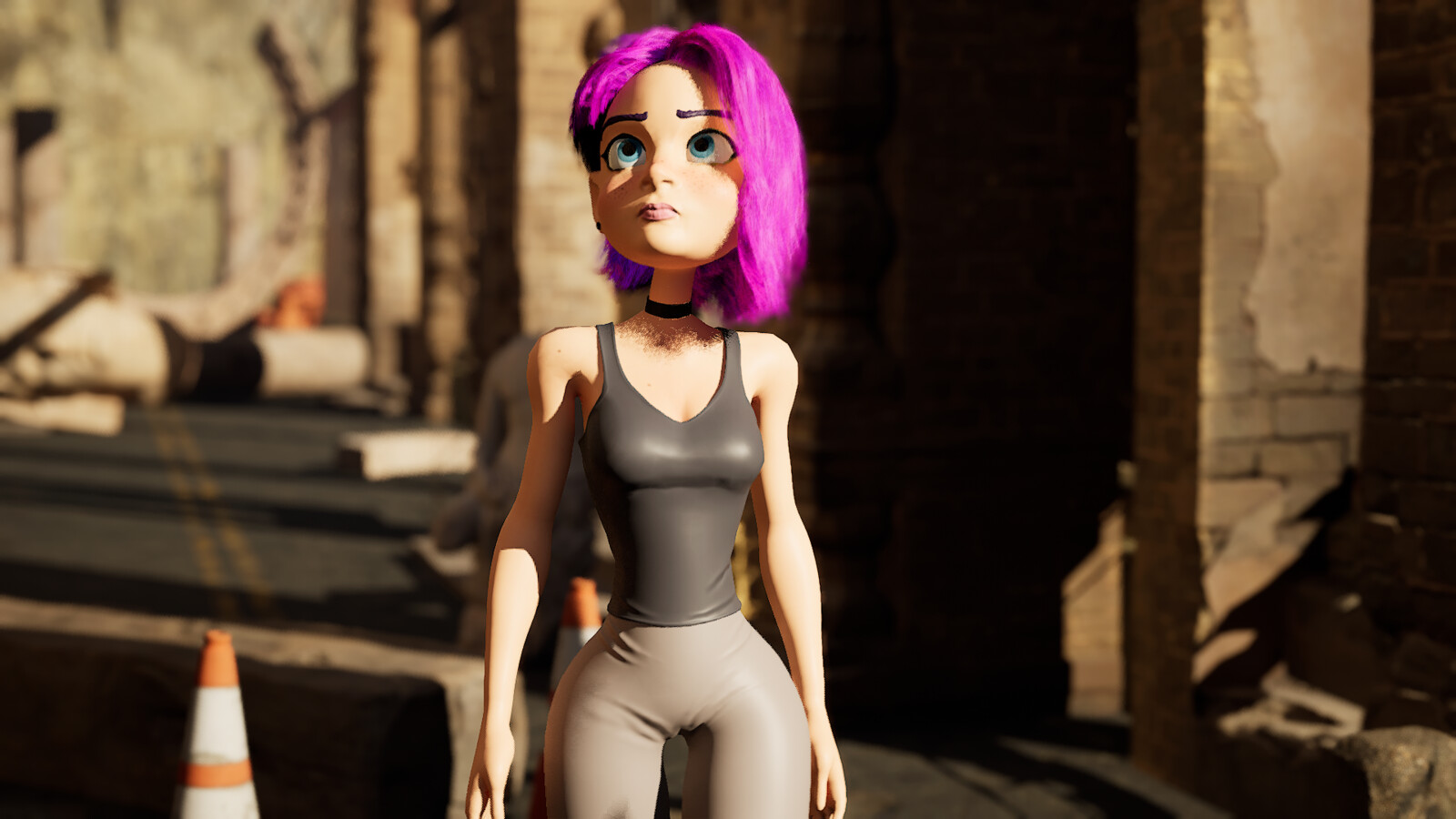 Unreal Engine 5 render low poly (realtime)
