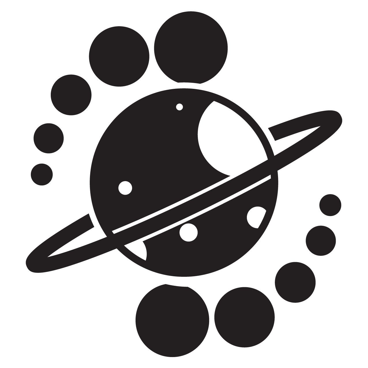 Planetary Sticker: for a button made in the AGIA club.