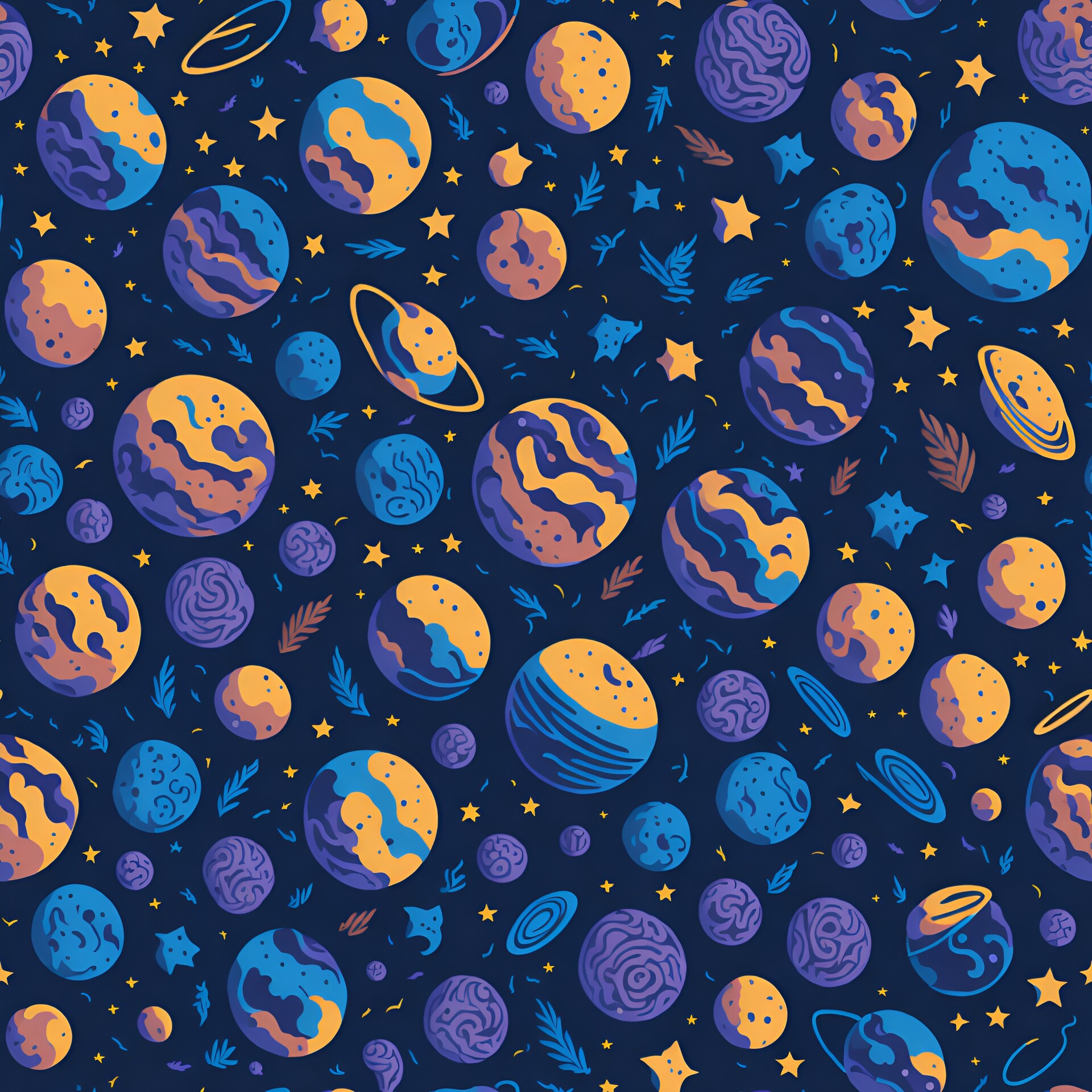 ArtStation - Stellar Orbits: Planets and Stars Pattern!