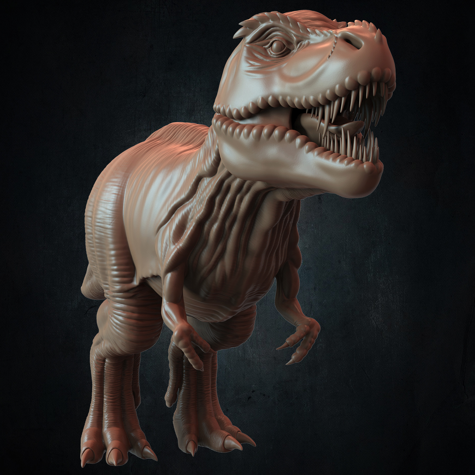 T-Rex Basemesh 3D Model (Tyrannosaurus Rex) Sculpted By Yacine BRINIS Set 001