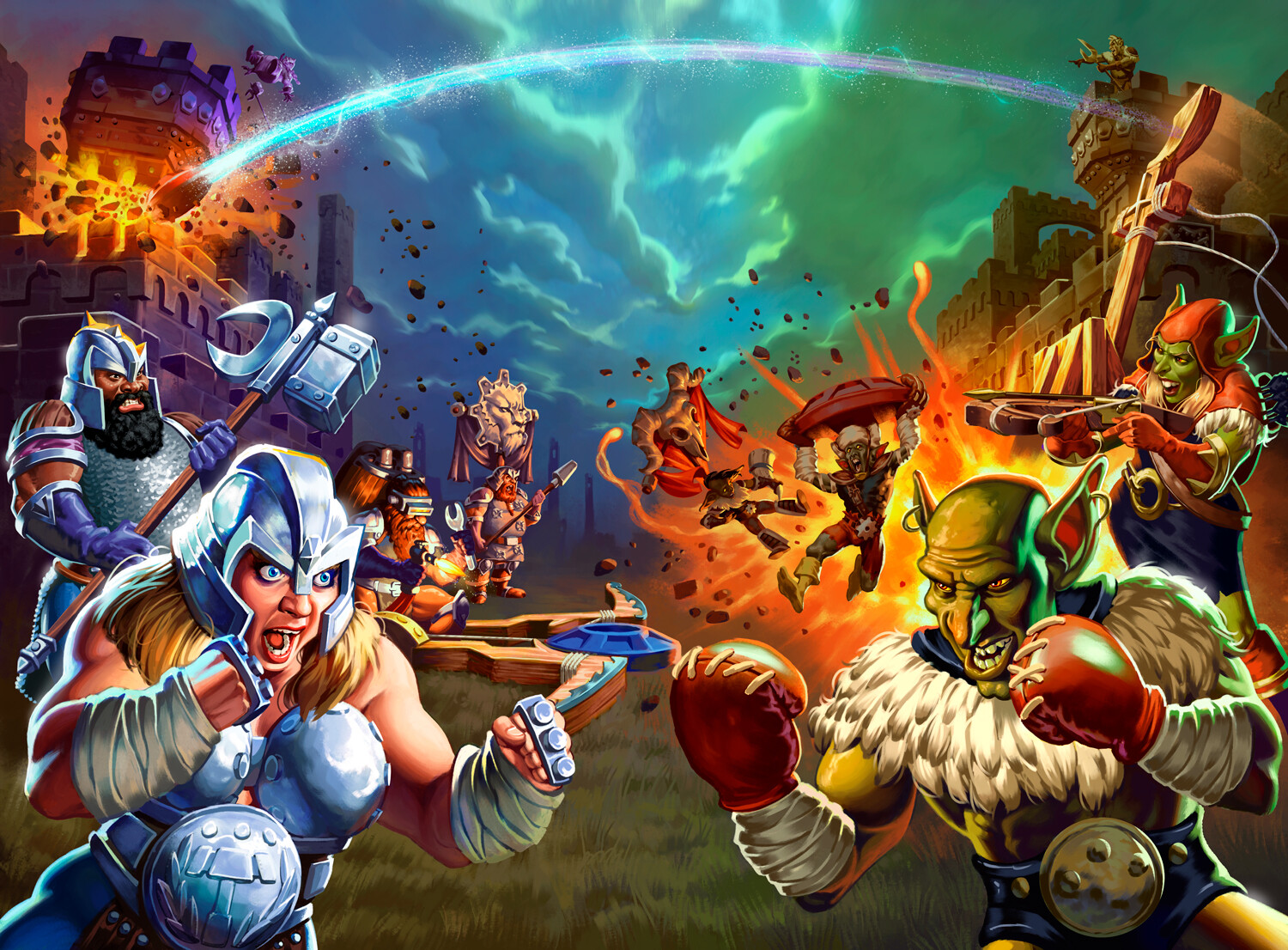 "Fortress War" boxtop illustration