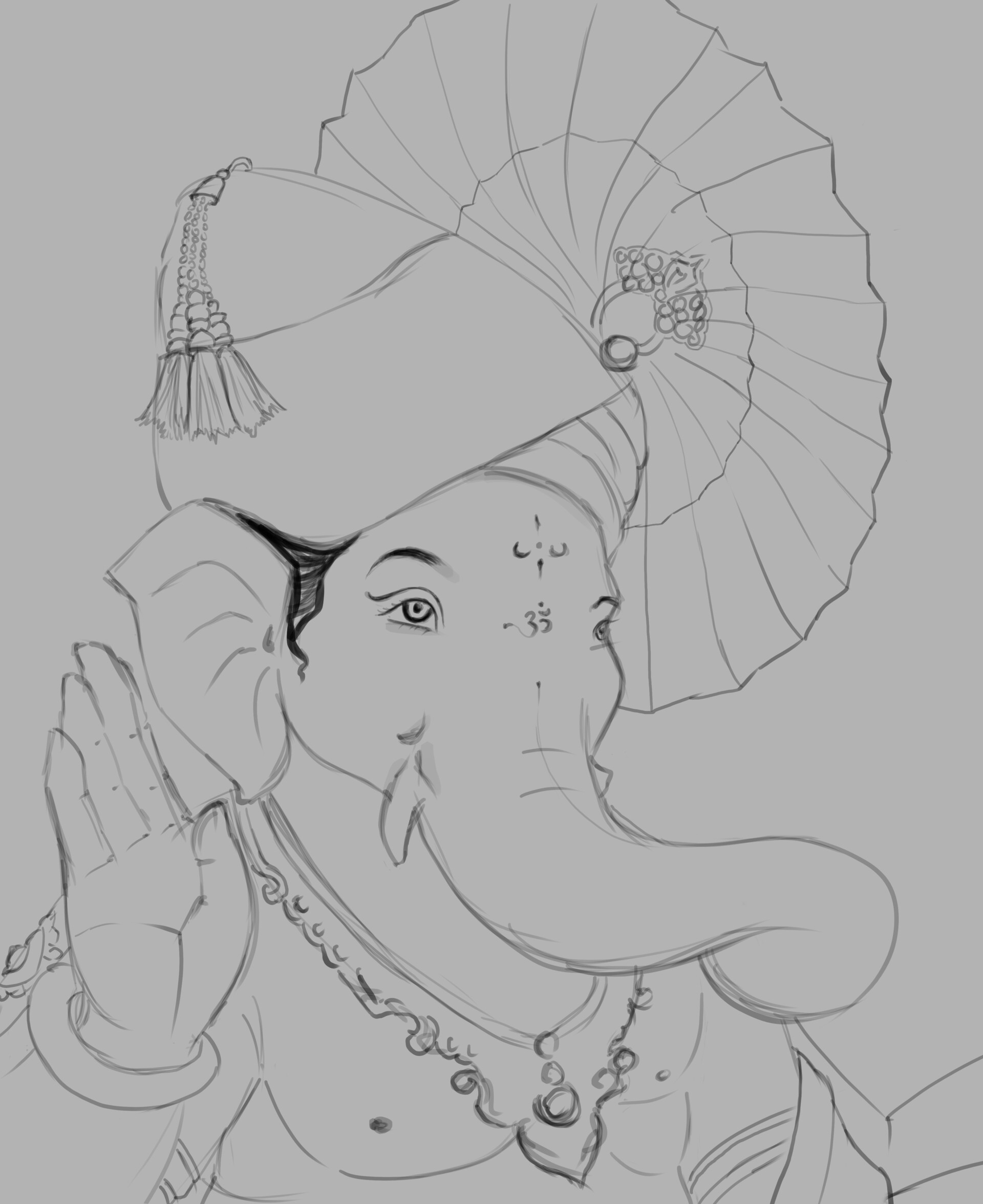 Handmade Shri Ganesha Paintings~ Lord Ganpati mini 1~