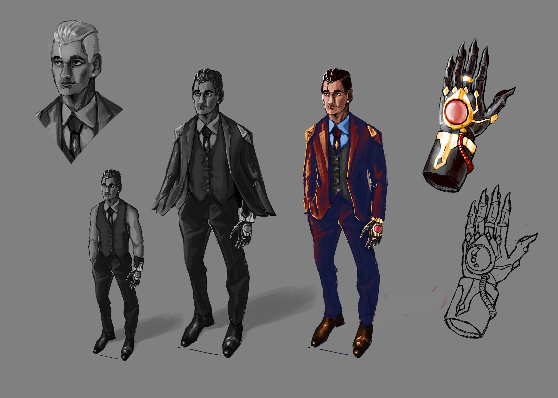 ArtStation Gravity King Villain concept