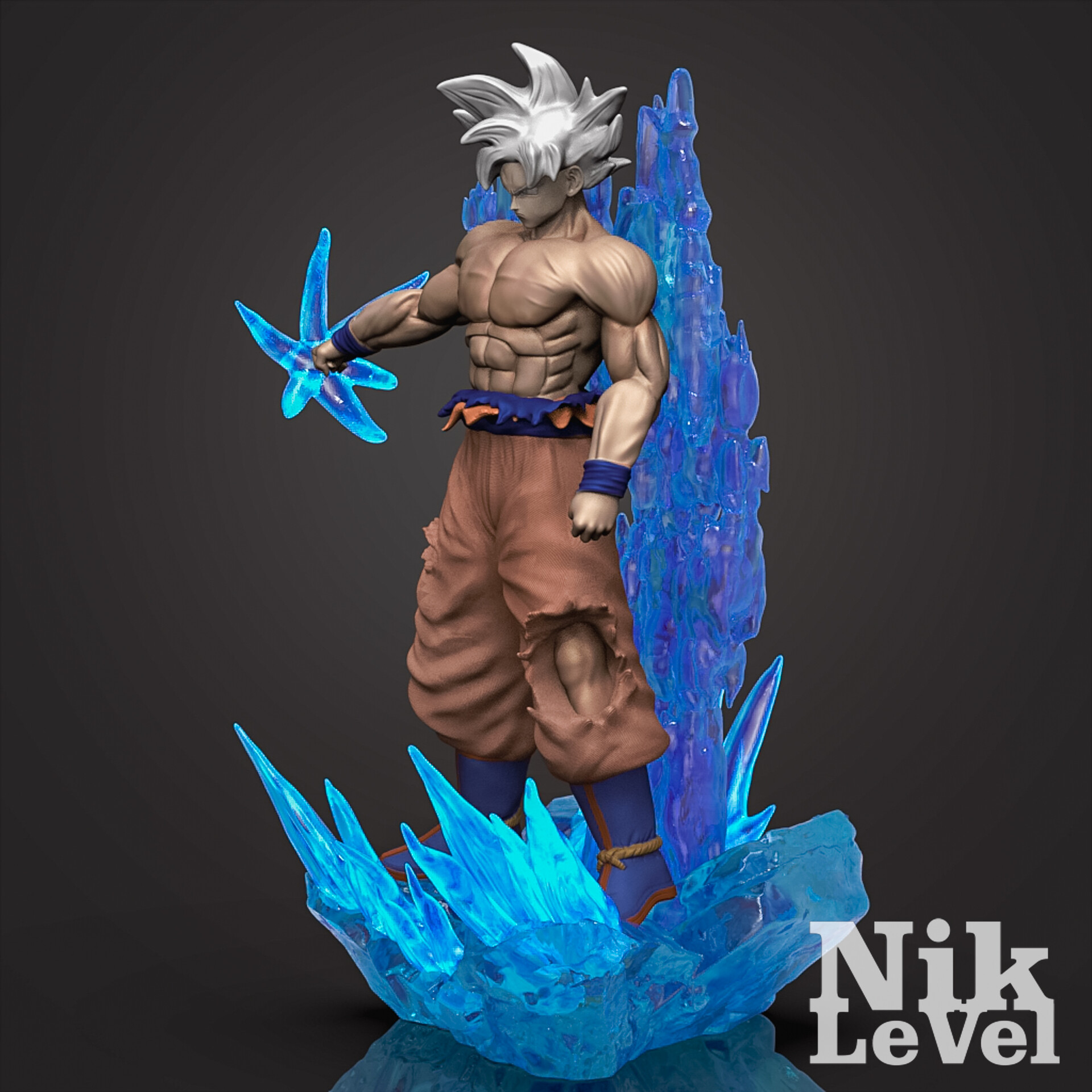 ArtStation - GOKU SSJ BLUE RESIN SCULPTURE