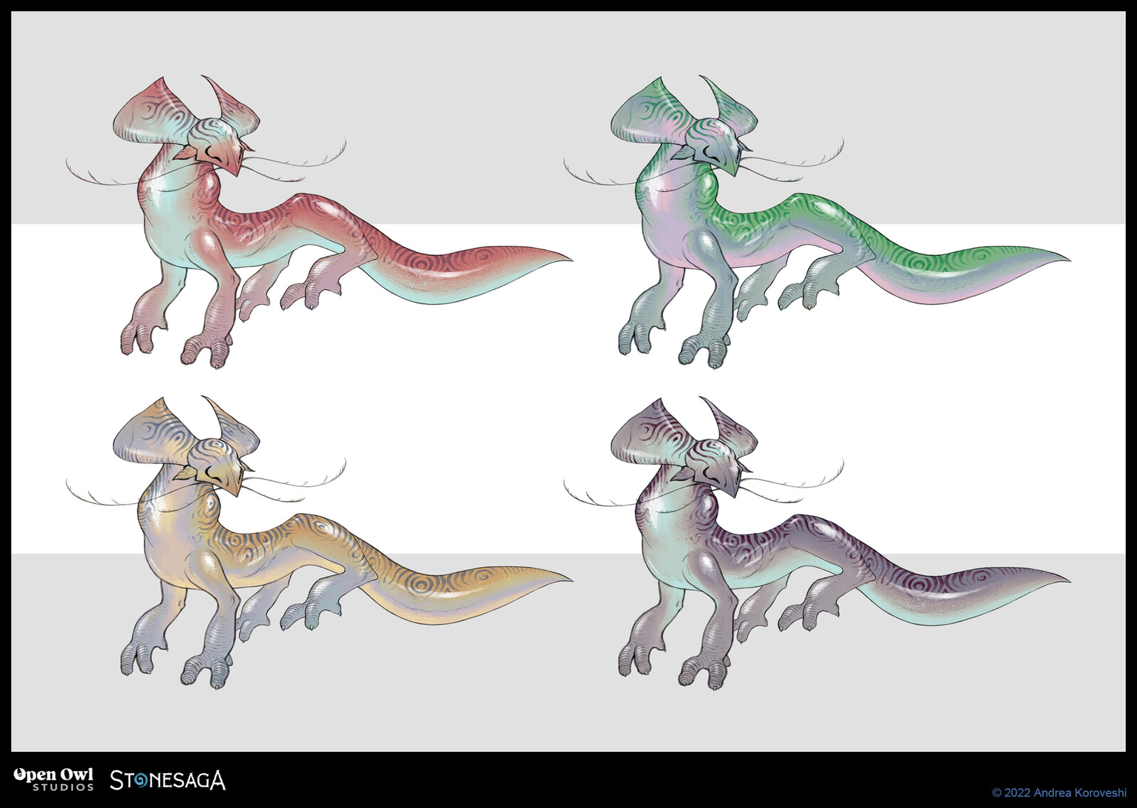 early color variations of the "mount" companion
