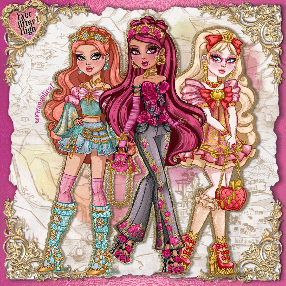 ever after high briar beauty and apple white