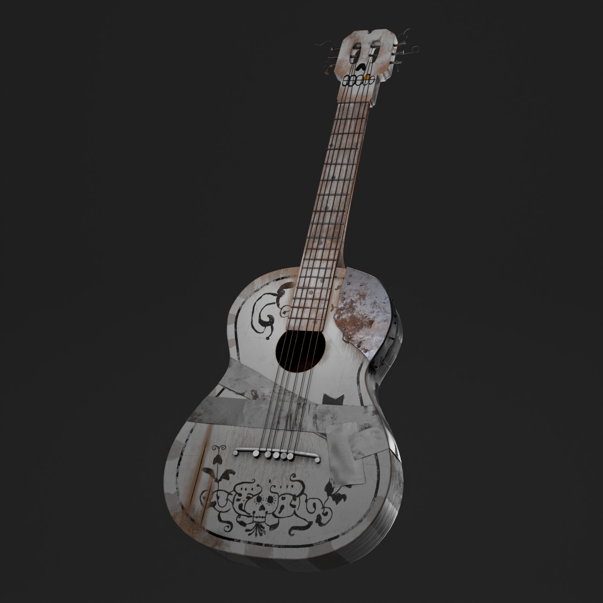 Disney Pixar Coco Guitar - Buy Royalty Free 3D model by Ginger