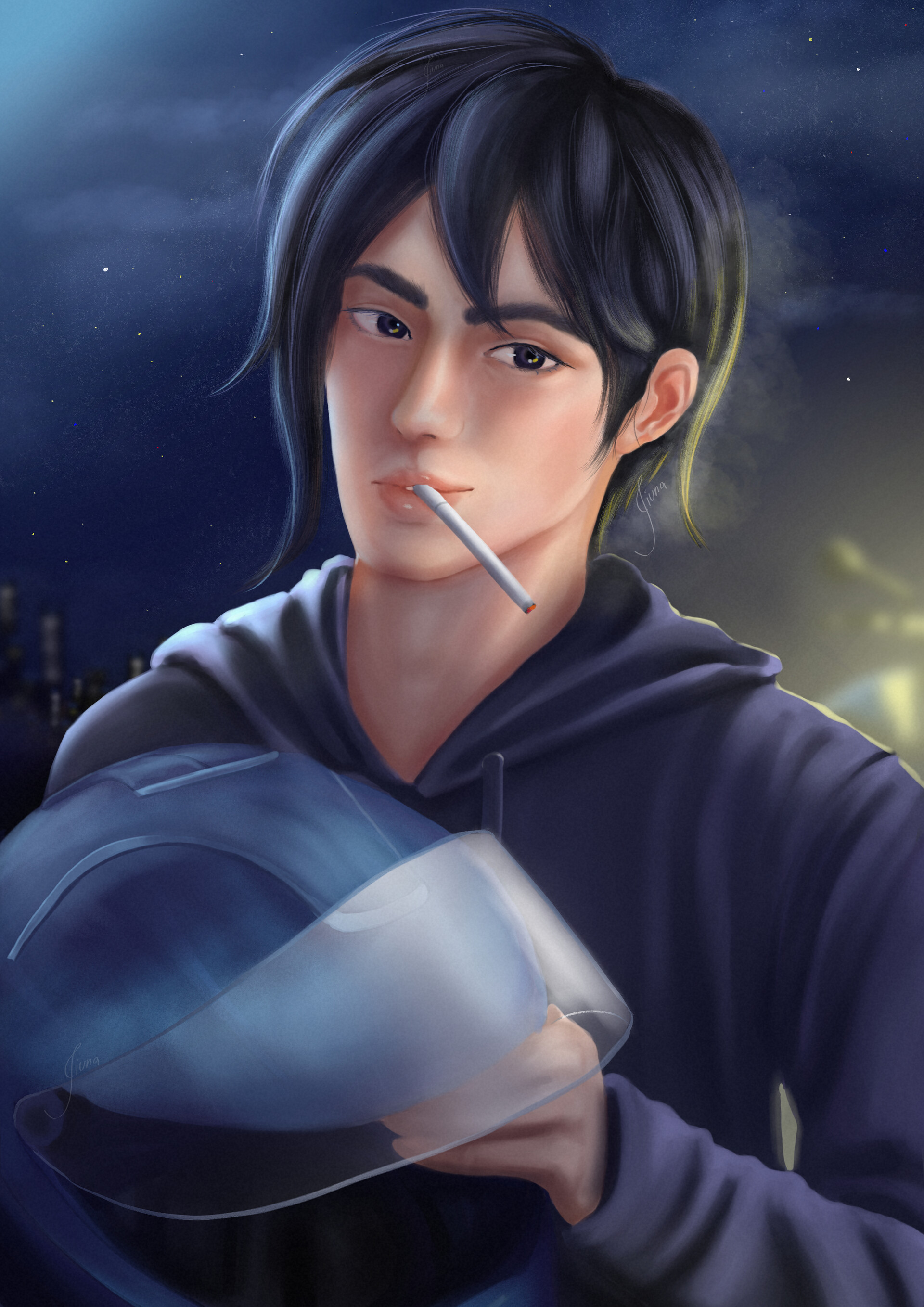 Artstation sebastian stardew valley fan art