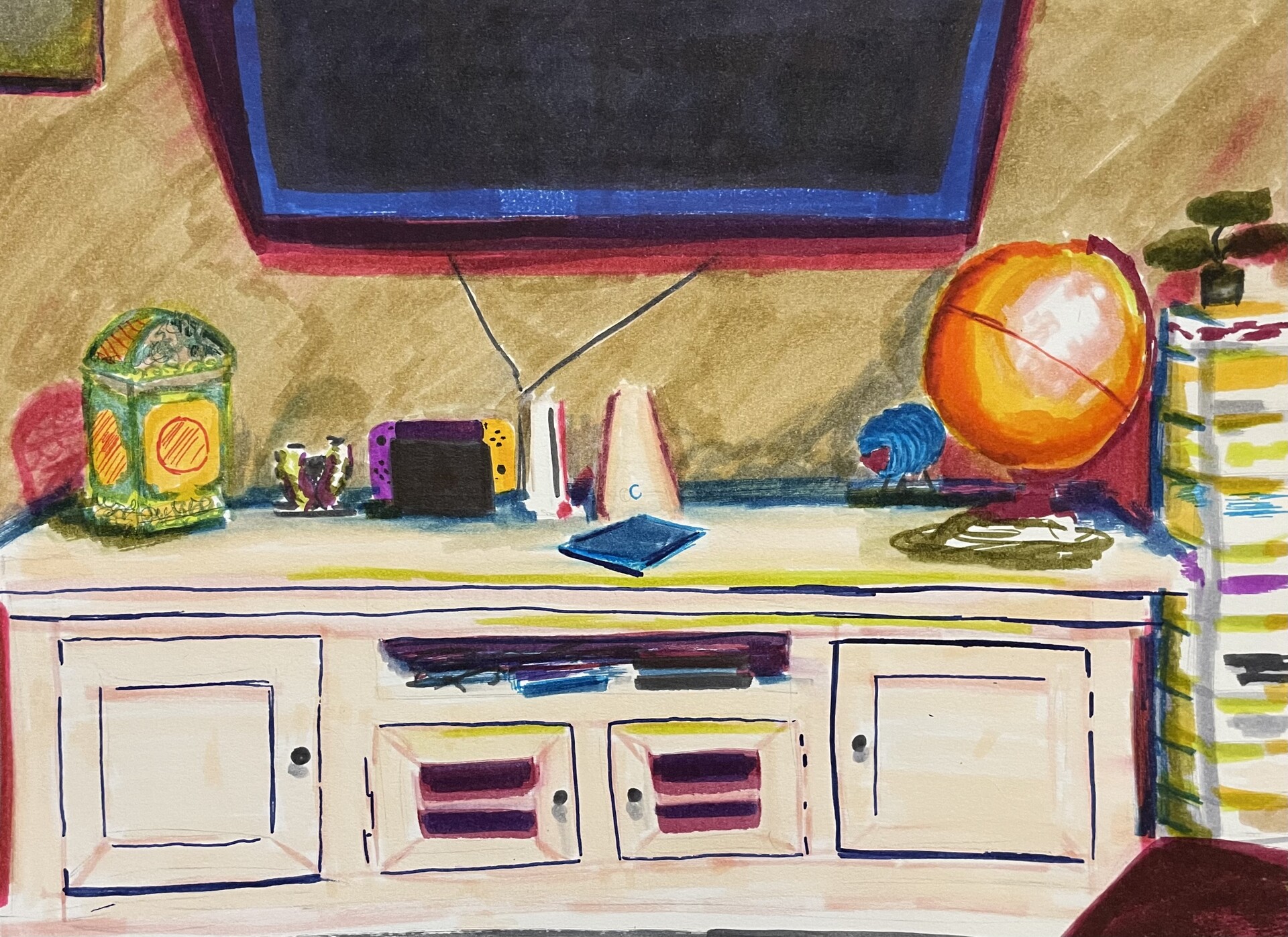 ArtStation The TV Stand Drawing From Life