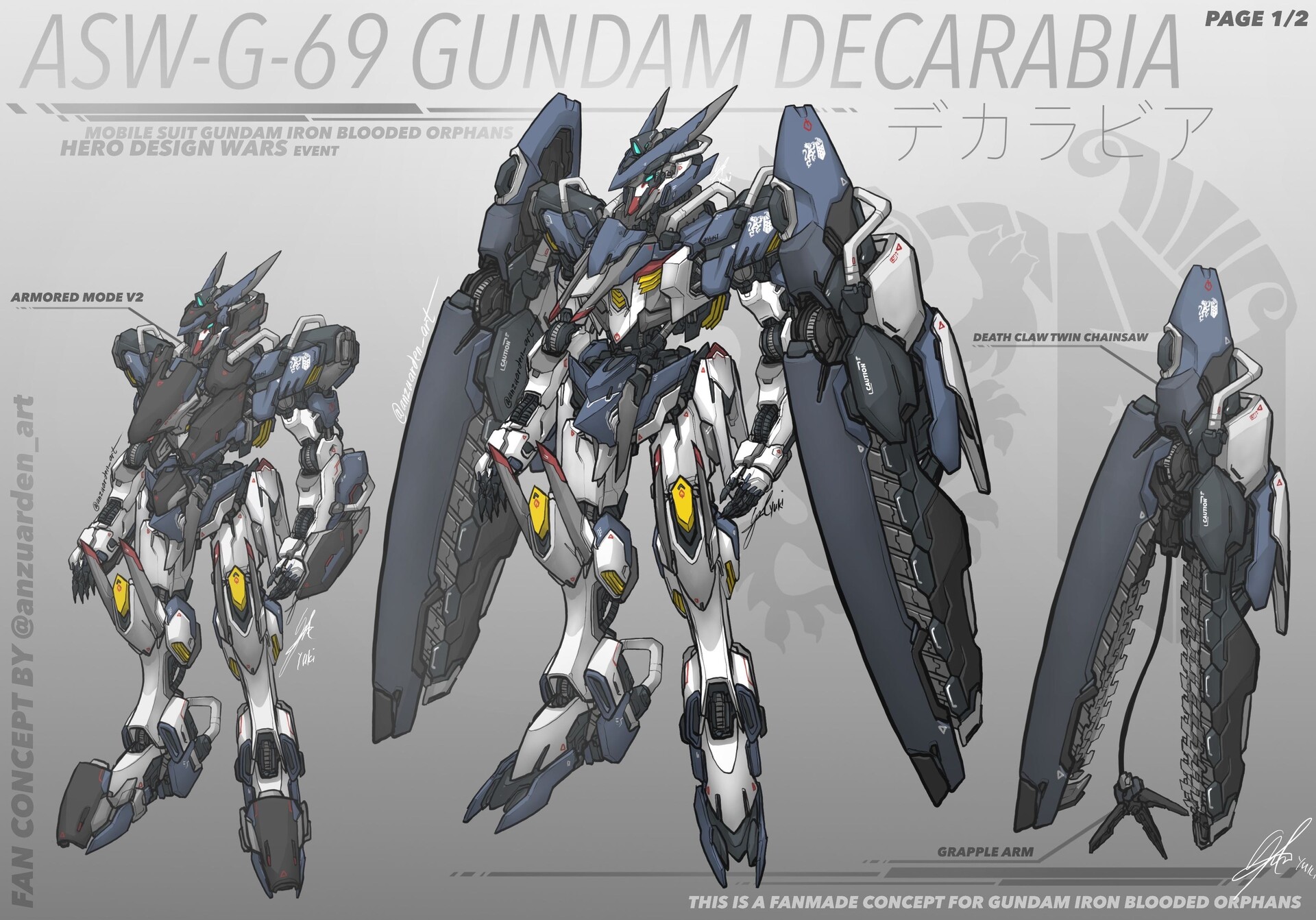 ArtStation Gundam Decarabia Iron Blooded Orphans Concept Design