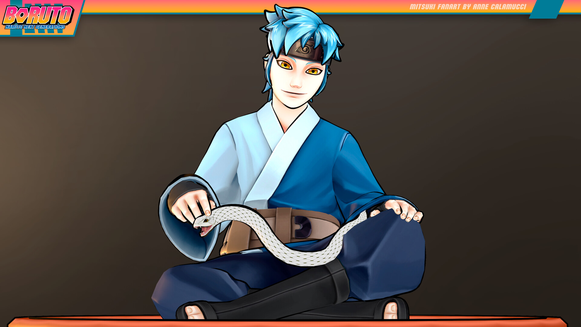 ArtStation Mitsuki at Sunset 3D HANDPAINT Boruto Fanart - Main Image