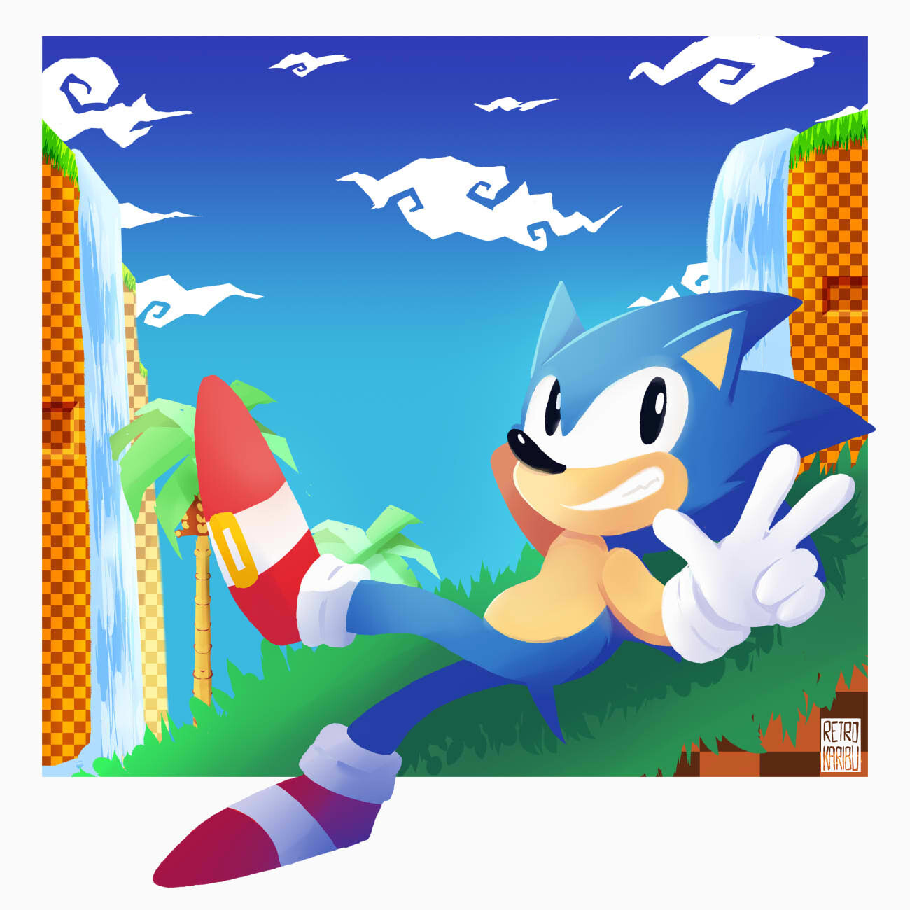 ArtStation - Sprite accurate Sonic The Hedgehog (16 bits).