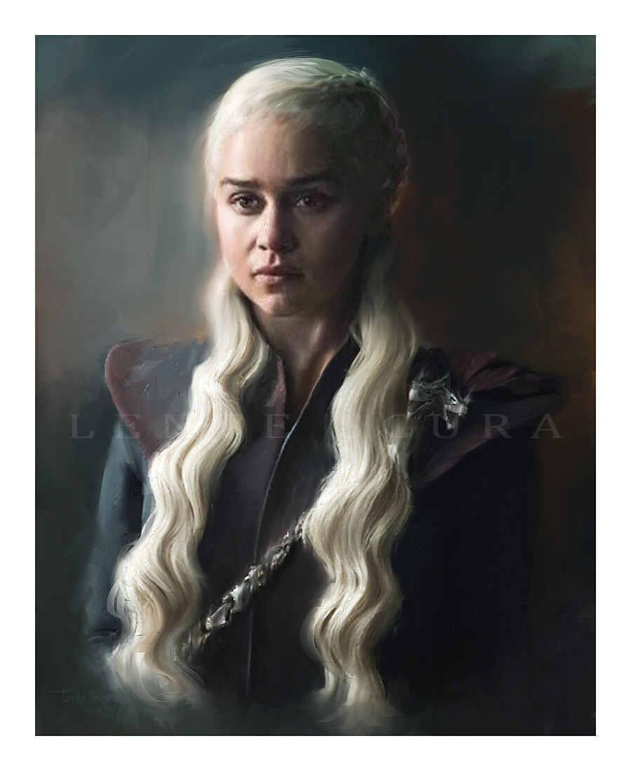 La Regina dei Draghi
Daenerys Targaryen of House Targaryen 
di Lente Scura
Diritto d'autore (copyright)
Fan Art (NFS)