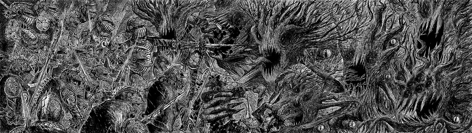Blood and Blade, wraparound cover art.