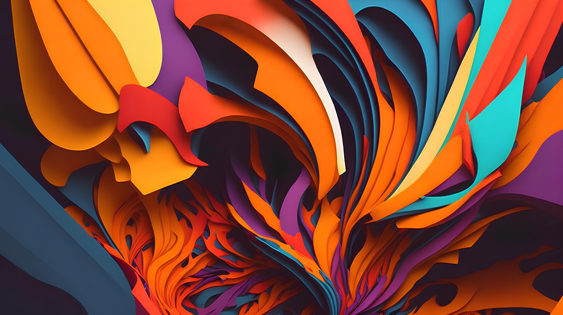 ArtStation mesmerizing digital 2D image of abstract shapes and