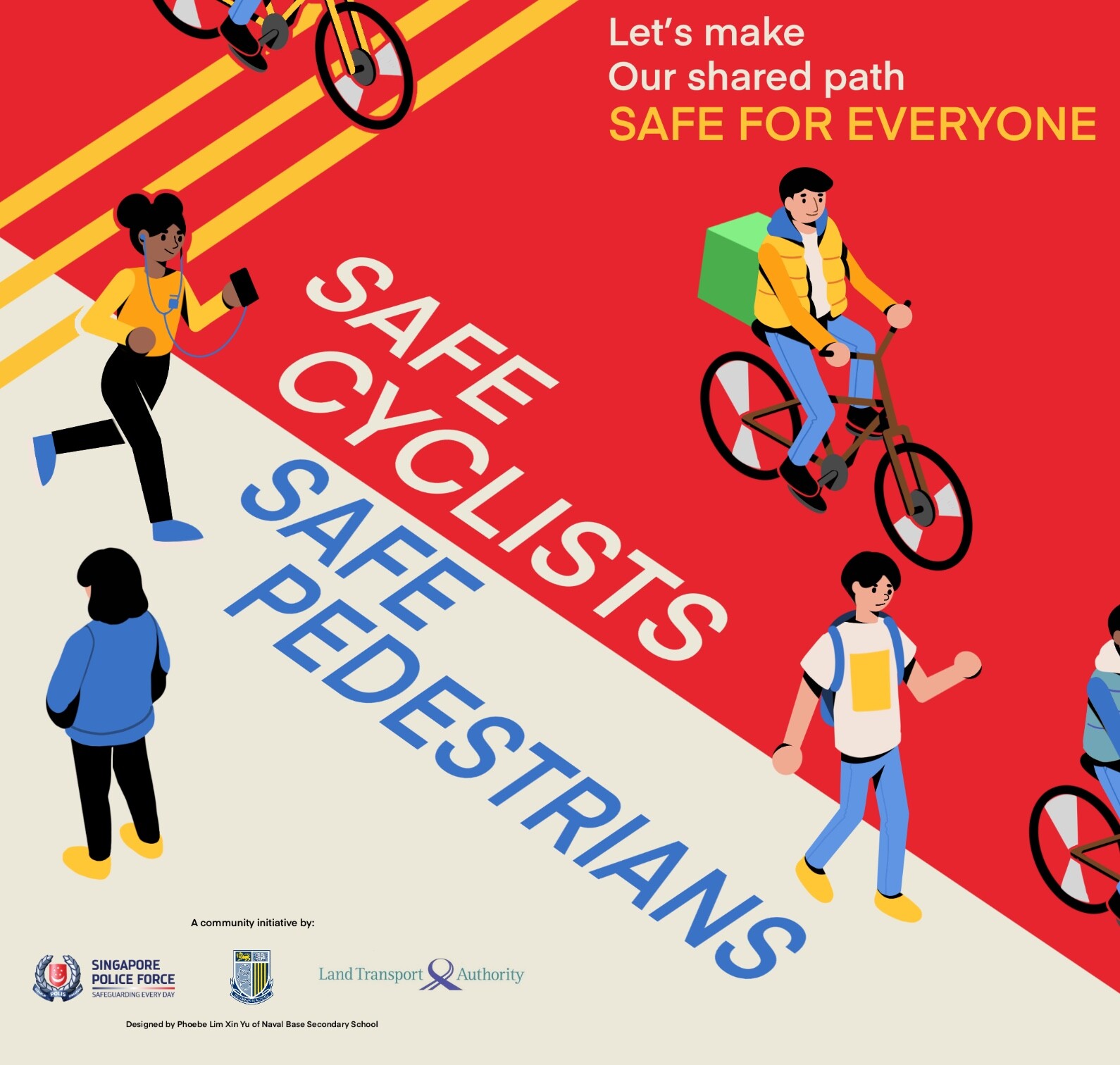 ArtStation - Safe Cyclists, Safe Pedestrian Poster