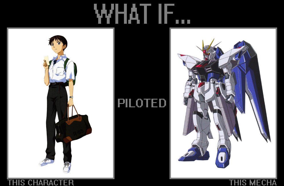 ArtStation - What if Shinji Ikari piloted Freedom Gundam (EVA-SEED verse)