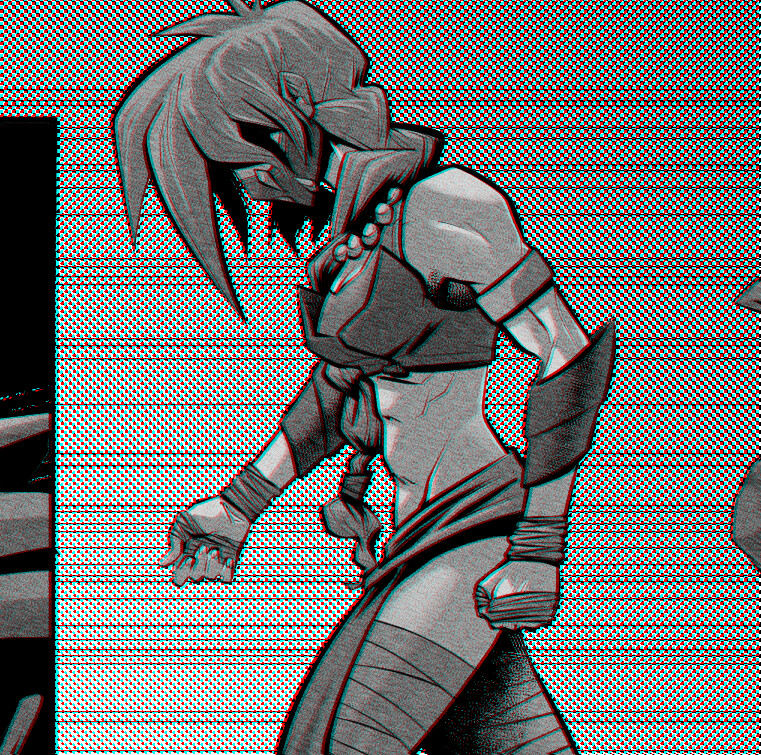 Fighting Comic in "amerimanga" Style.