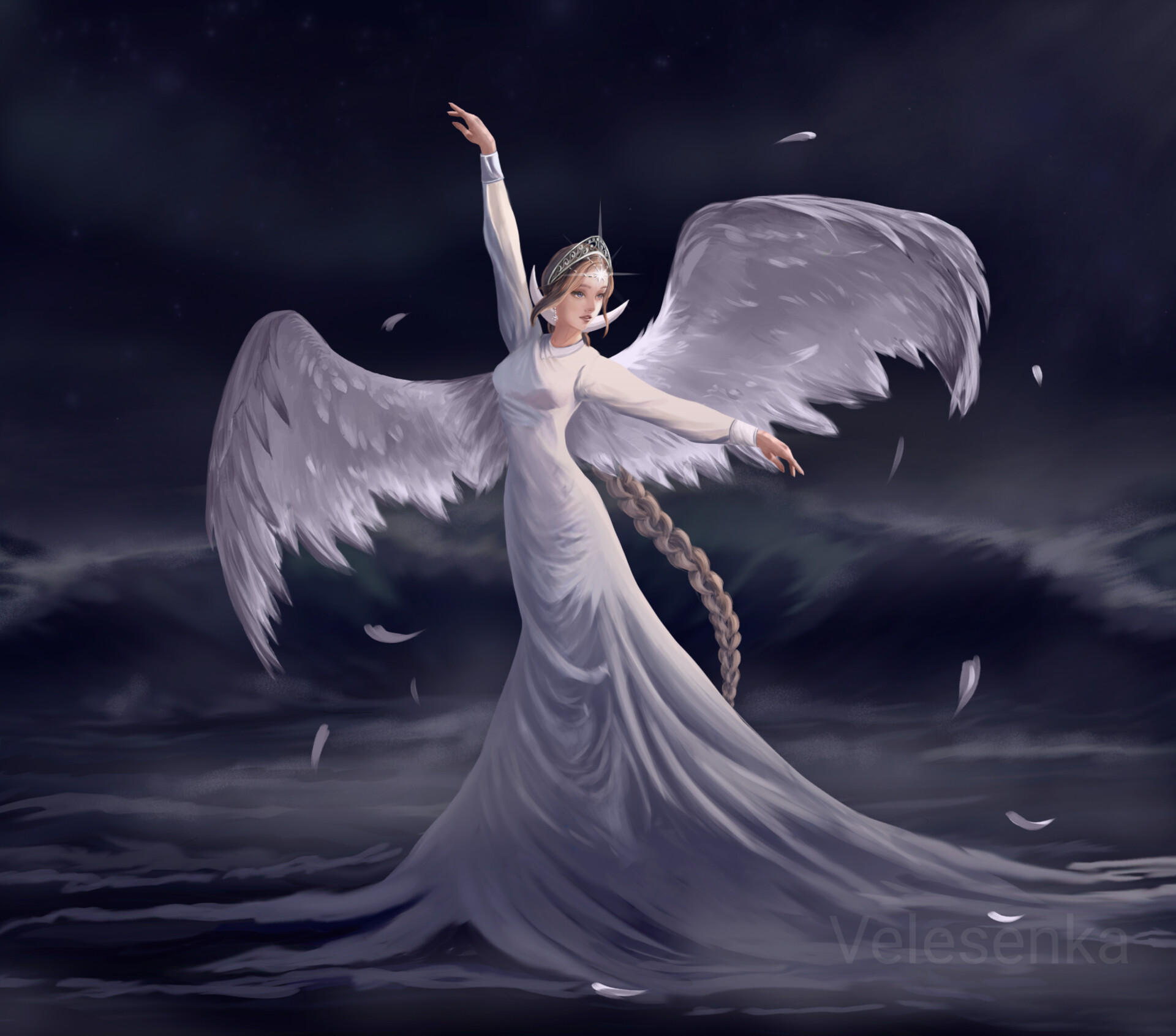 ArtStation - Царевна-лебедь / The swan princess.