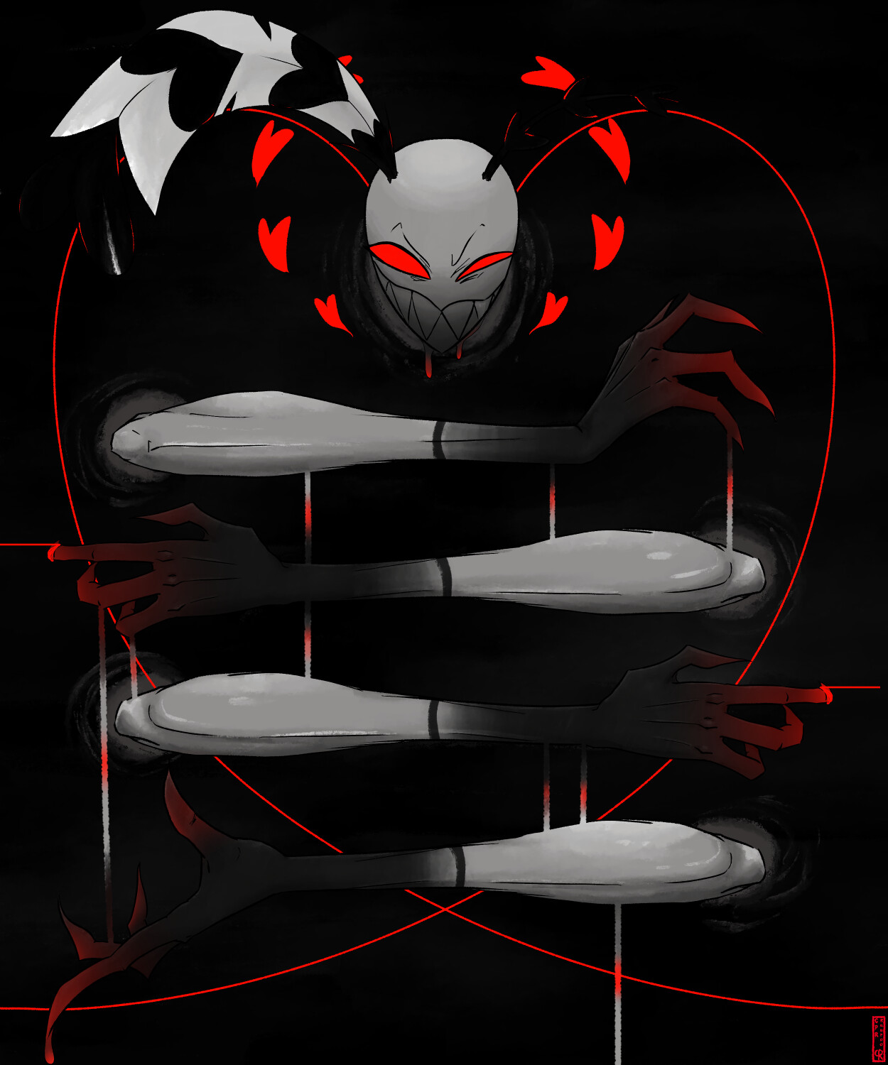 Artstation hazbin hotel valentino shadows