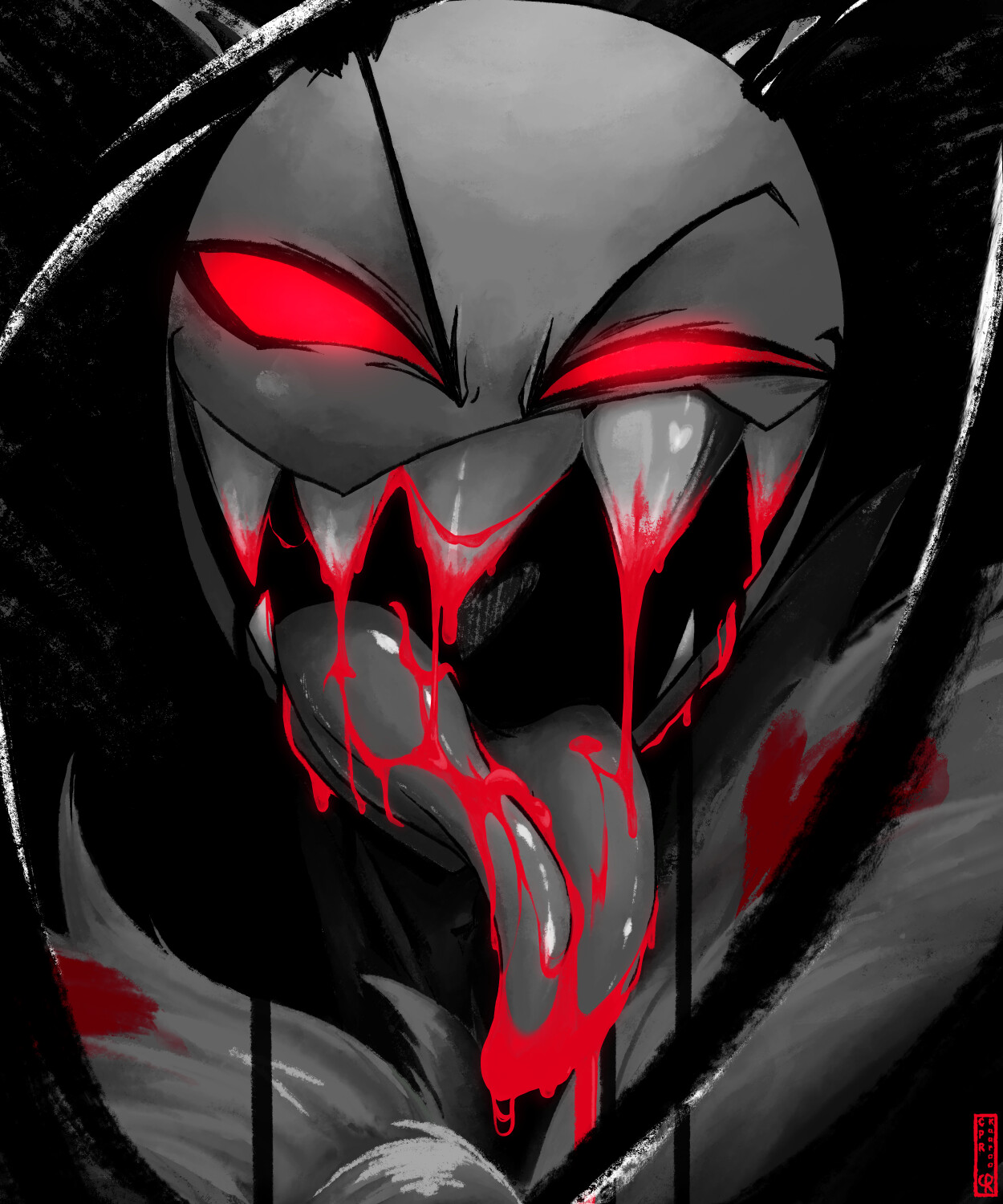 Artstation hazbin hotel valentino red