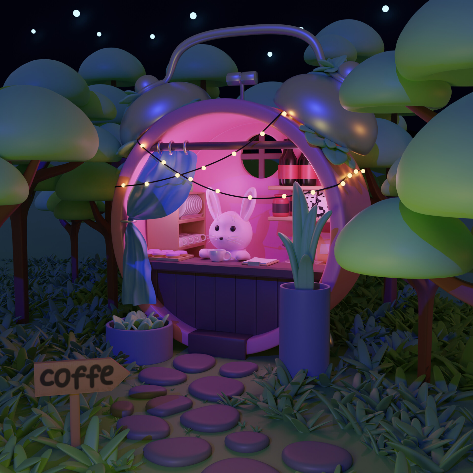 ArtStation clock cafe