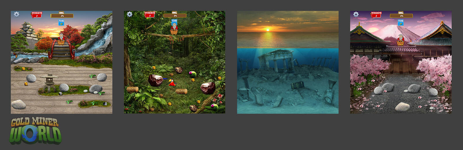 Backgrounds for Gold Miner World