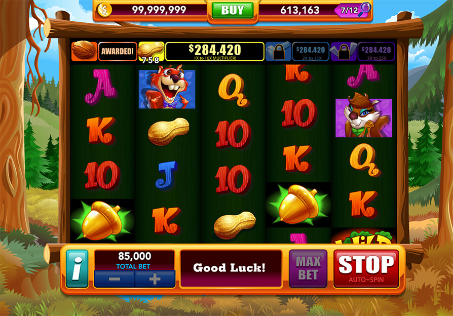 Squirrel Slot Game screenshot
Squirrel Character Design: Brian de Leon
Art created at another Playtika studio