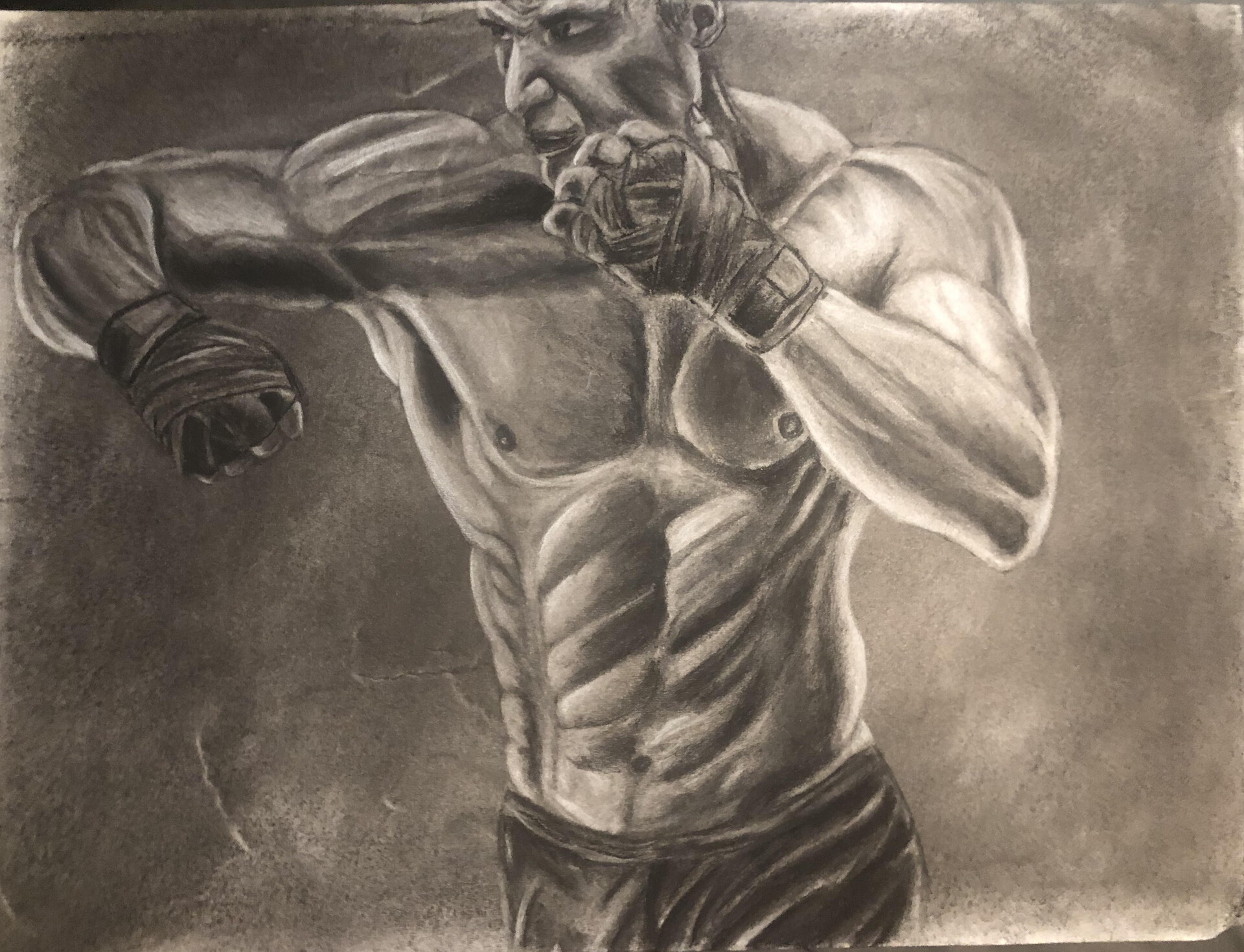 mma fighter drawing