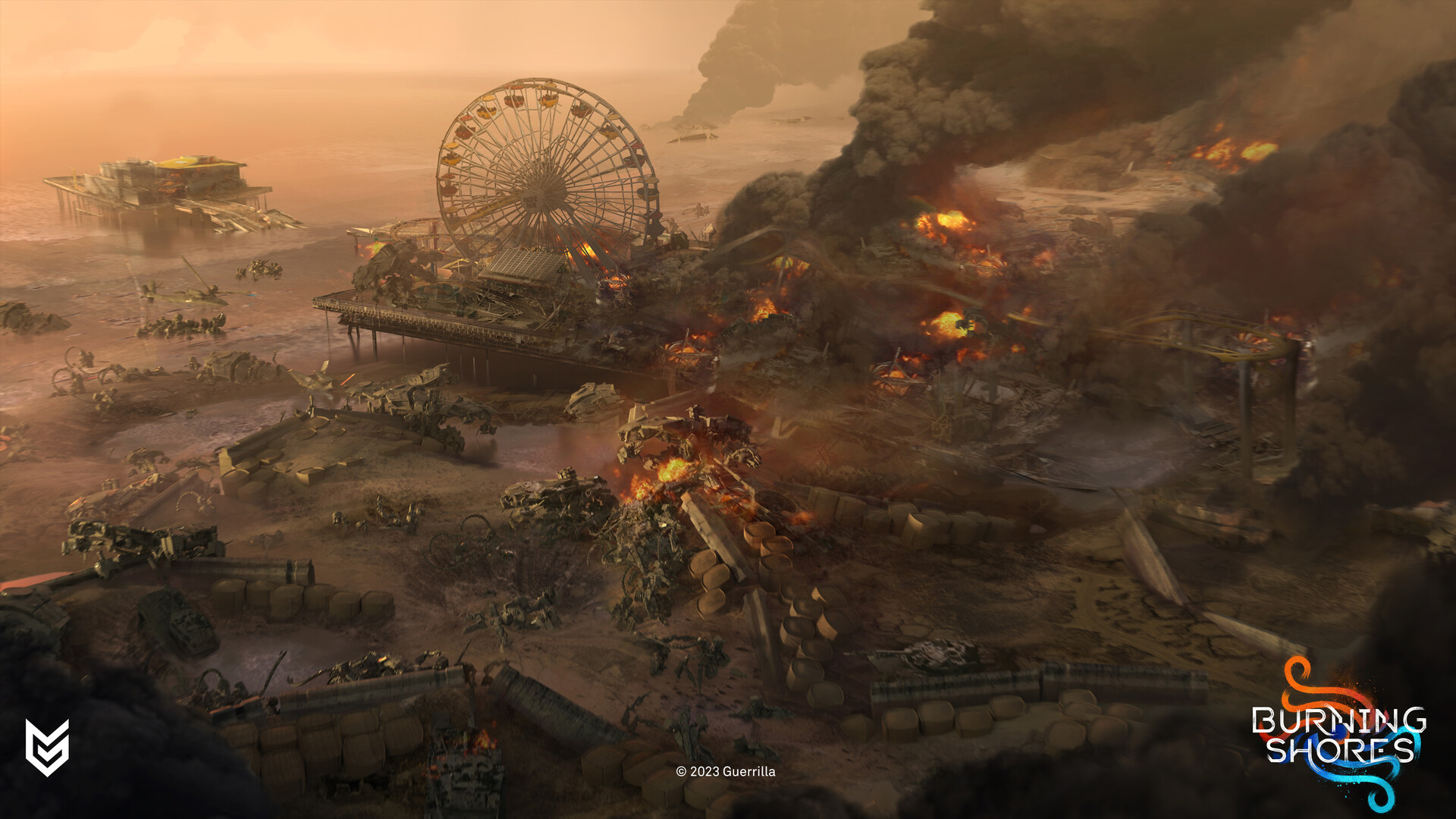 Guerrilla Horizon Forbidden West: Burning Shores Art Blast - ArtStation  Magazine