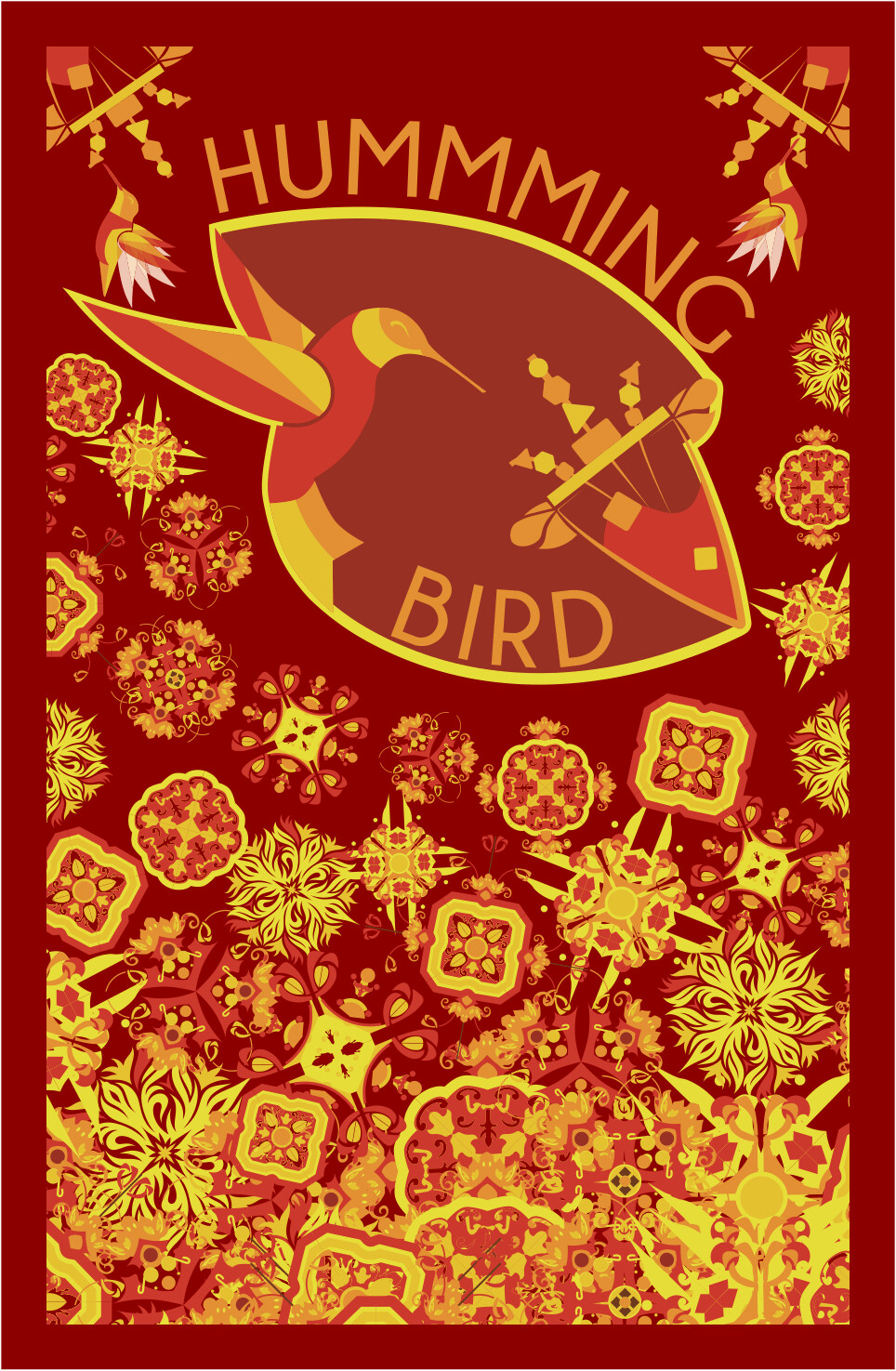 Hummming Bird: This was the second project for VC - 261. We had to create some brand friendly products for our food truck. So we had to create a series of flats, and use of templates product files that the flats come from.