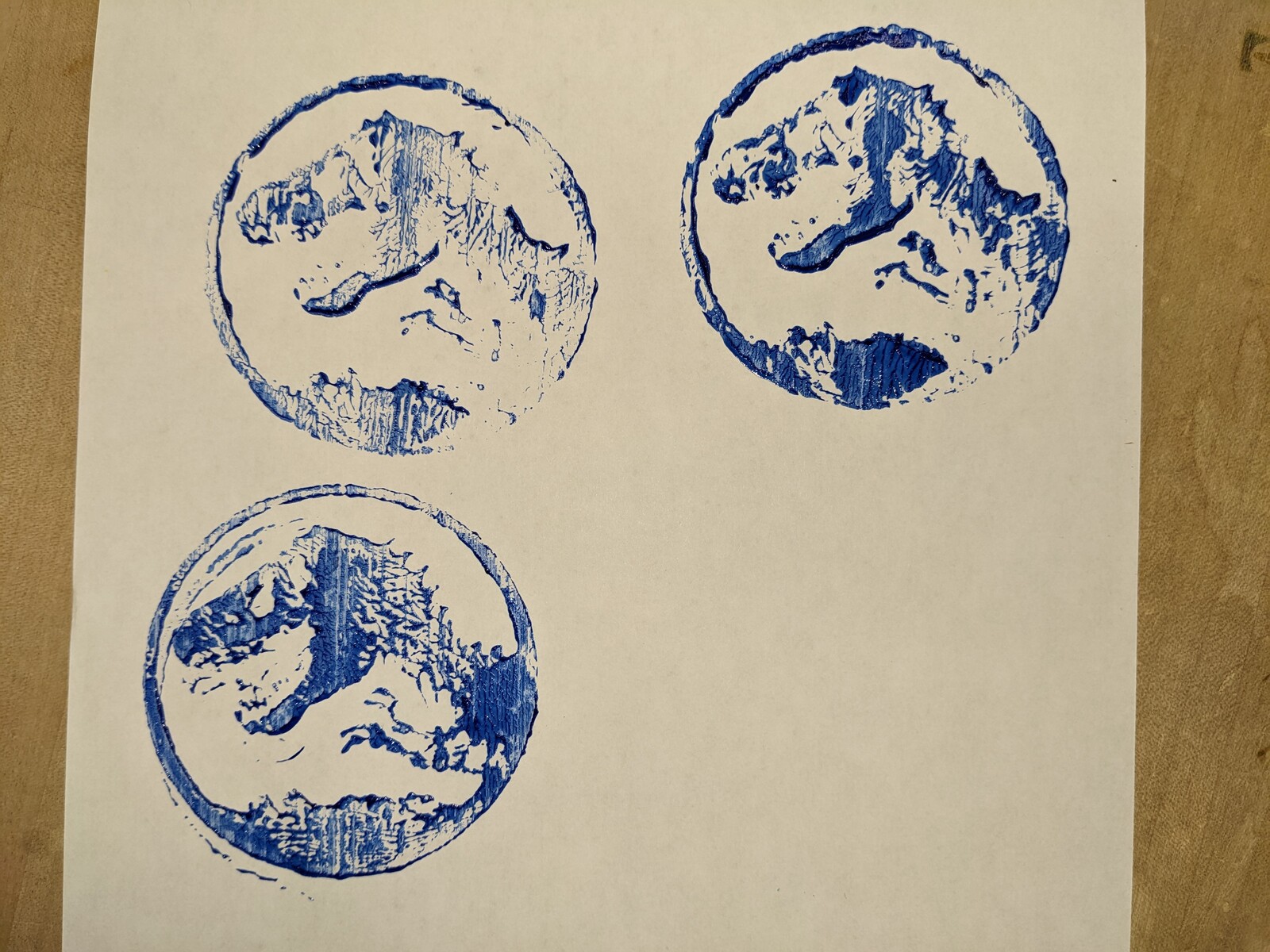 Jurrasic Stamps (Stamps from the print): We had to create a stamp 3D print. This was for VC - 345.