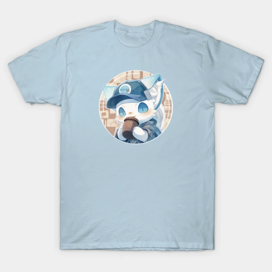 You can find the prints on teepublic.
https://www.teepublic.com/t-shirt/45394072-all-i-need-is-coffee-cat?store_id=125261