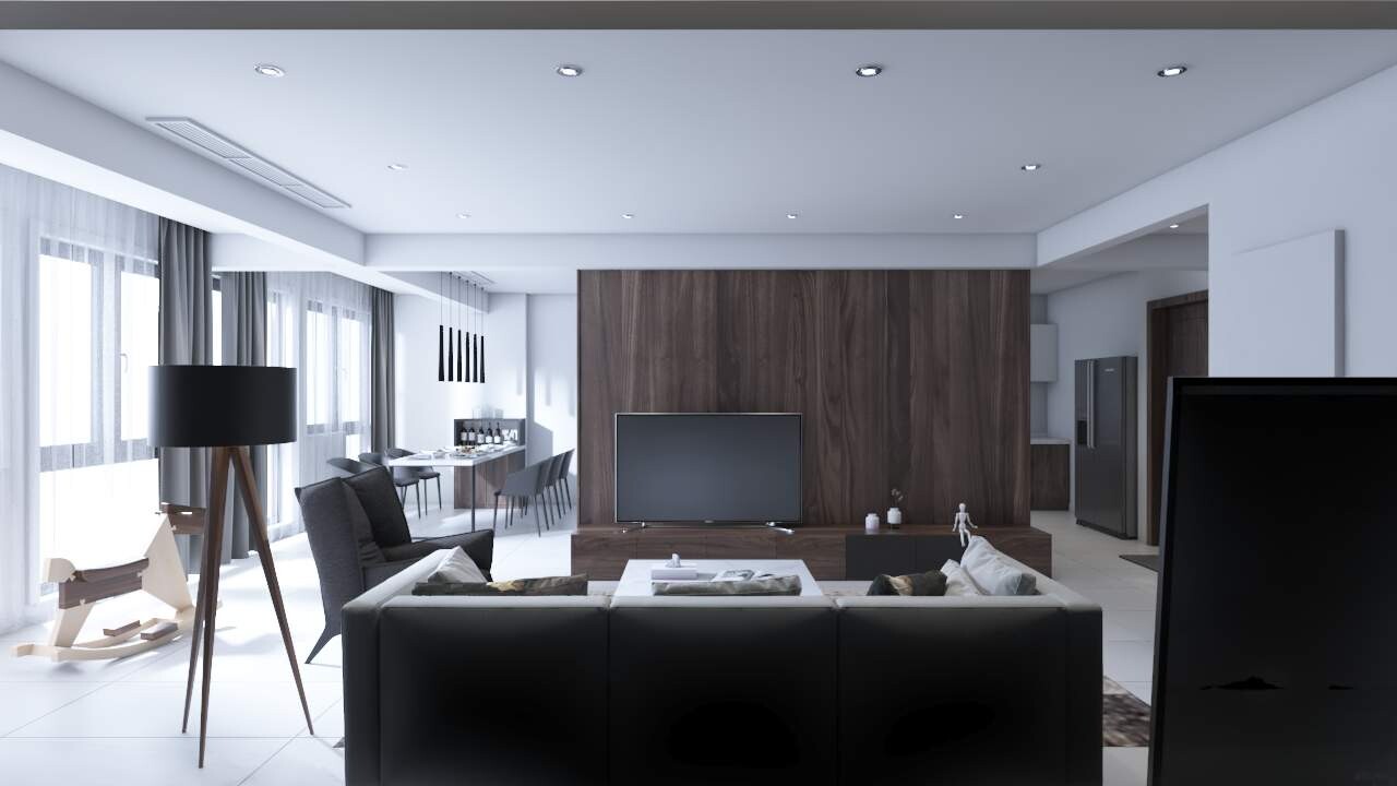 interior final render output of 3d architecture visualisation 