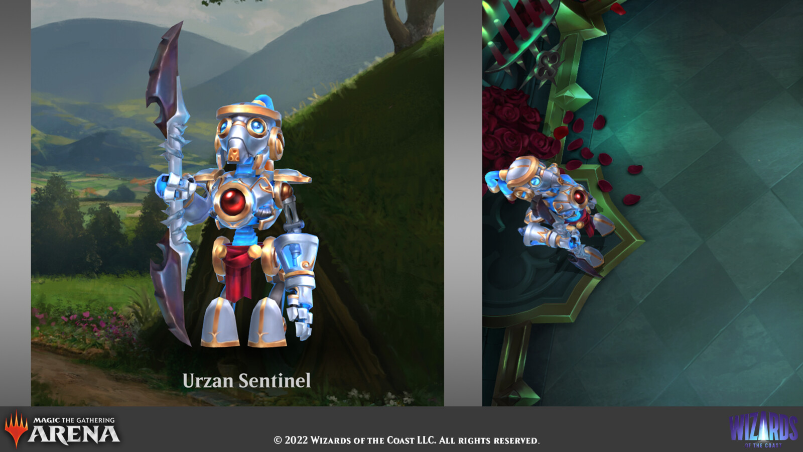Images of Sentinel from select view and game view