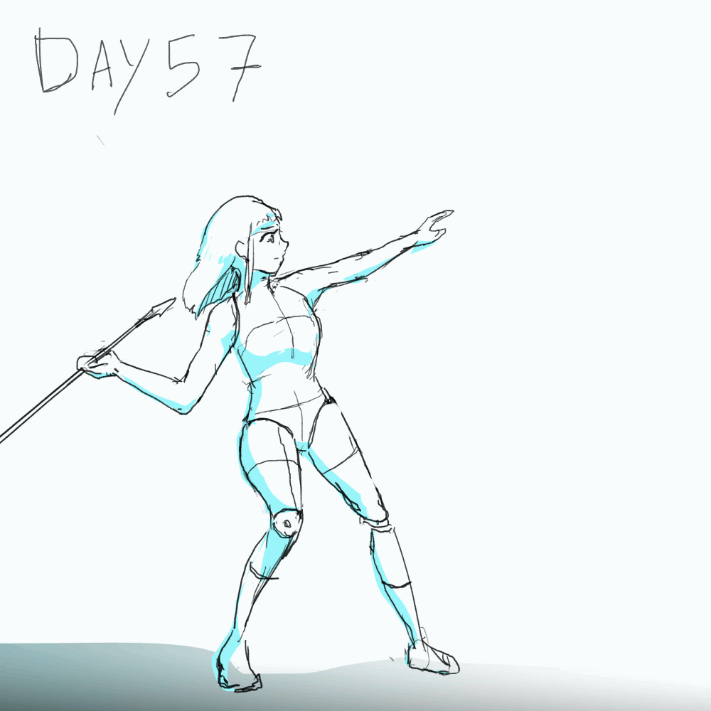 I tried a more dynamic pose : r/learntodraw