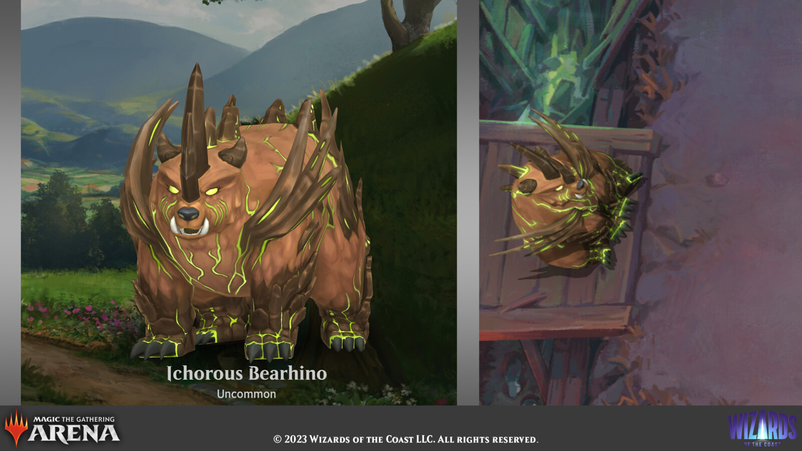 Select pet and game views for the Ichorous Bearhino