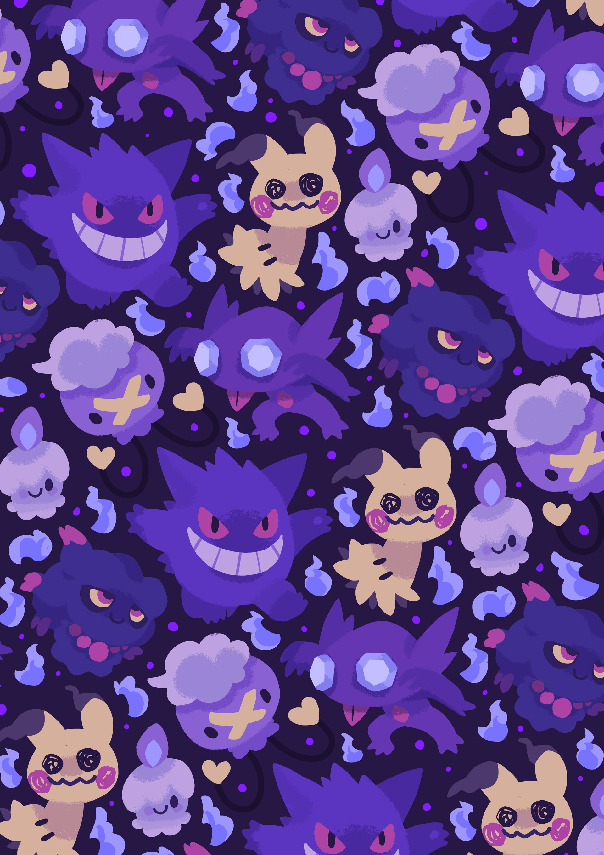 ArtStation - Ghost pokemon pattern